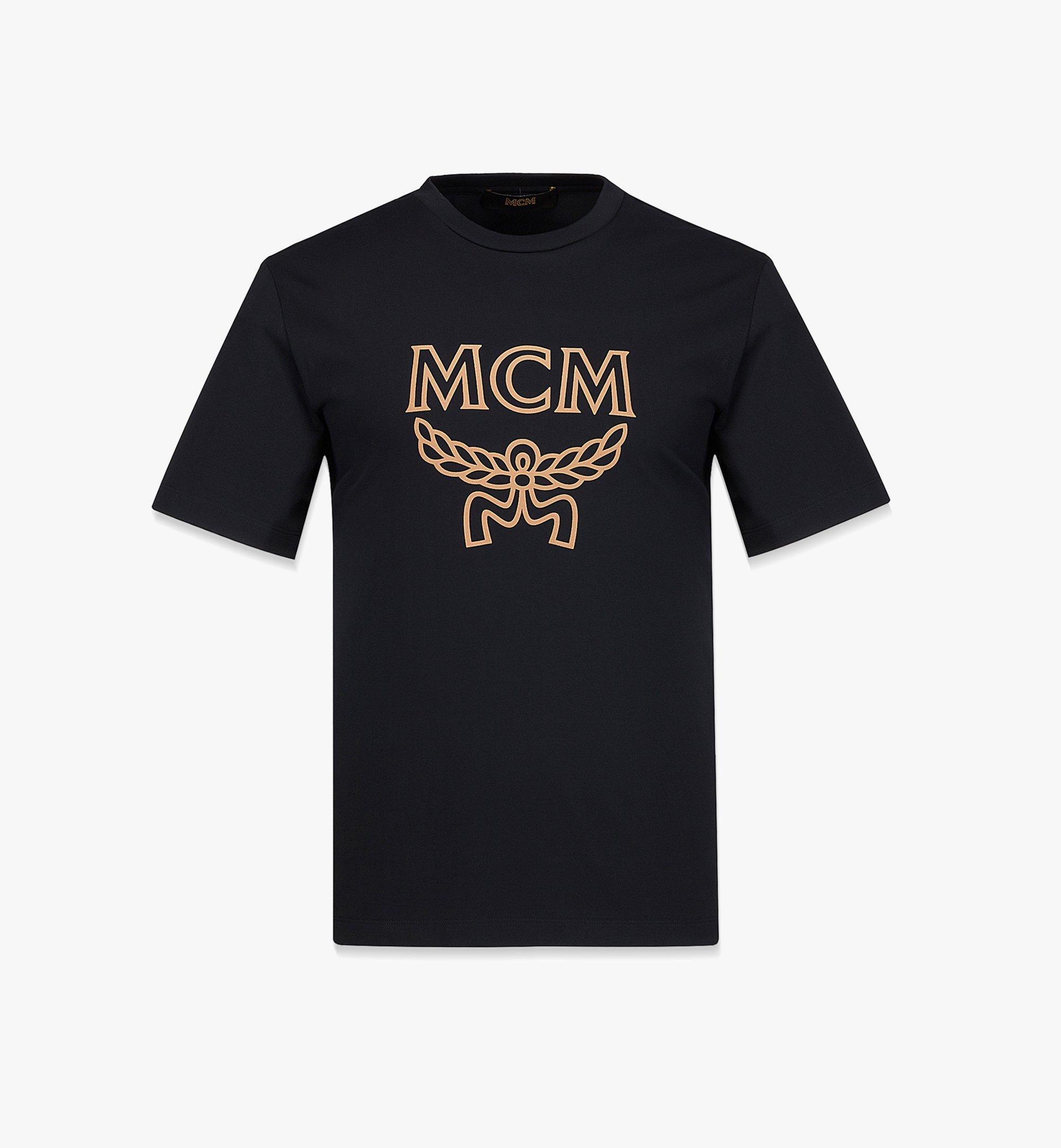 MCM Men’s Classic Logo T-Shirt in Organic Cotton Black MHTBSMM09B200L มุมมองอื่น 1