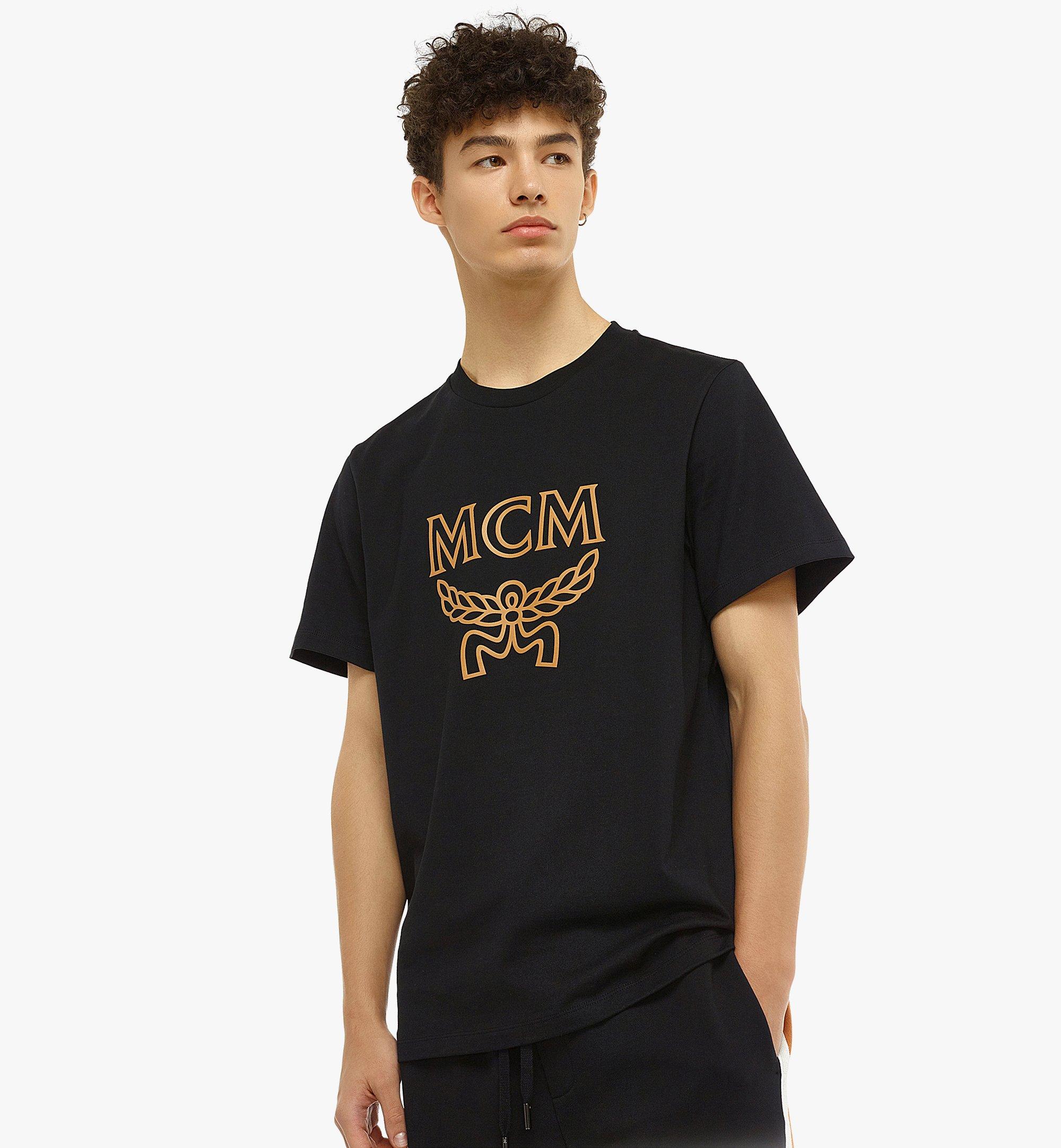 MCM Men’s Classic Logo T-Shirt in Organic Cotton Black MHTBSMM09B200L มุมมองอื่น 3