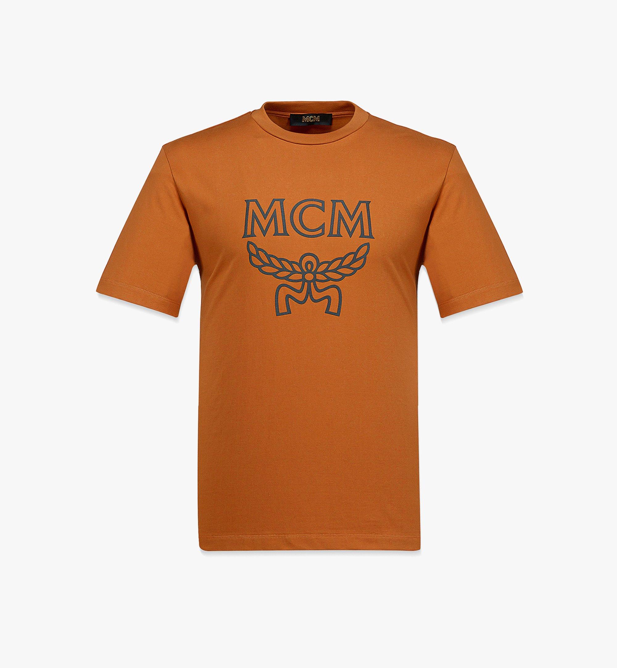 MCM Men’s Classic Logo T-Shirt in Organic Cotton Brown MHTBSMM09N400L Alternate View 1
