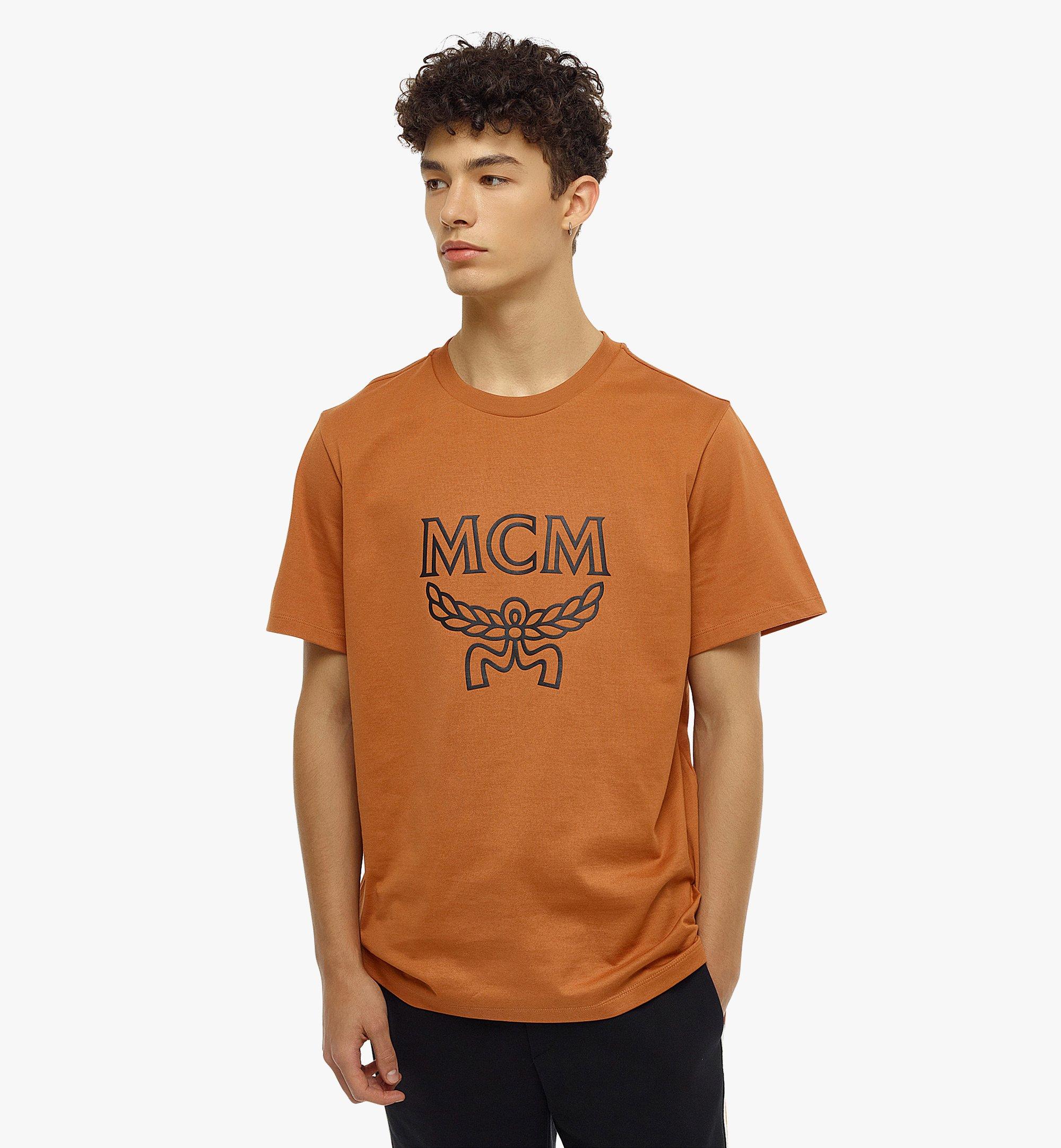 Medium / M Classic Logo T-Shirt in Organic Cotton Brown | MCM ®US