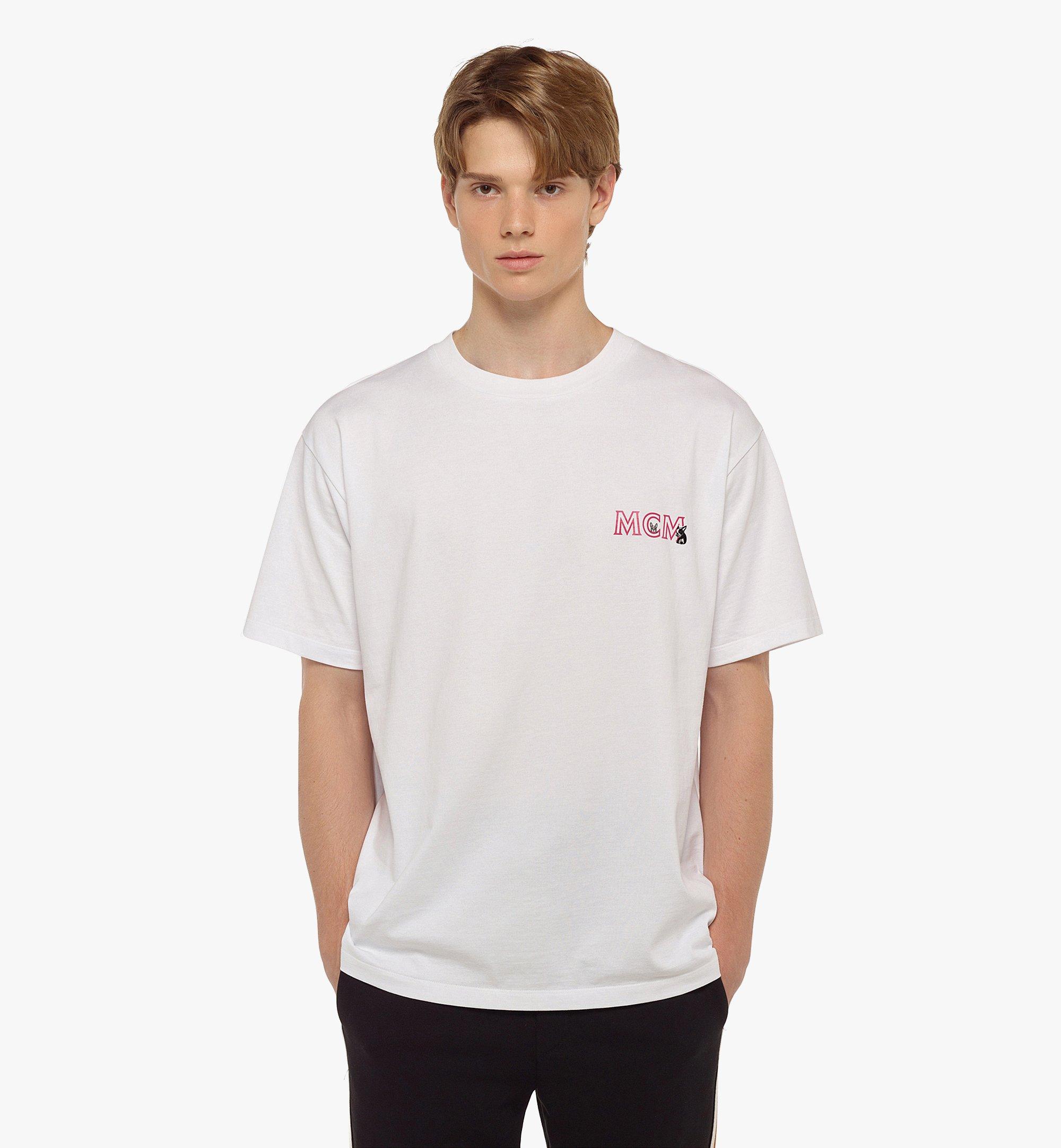 MCM Men’s MCM Sommer Graphic T-Shirt in Organic Cotton White MHTCAMM02WT00L Alternate View 2