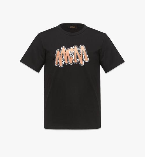Men’s MCM Sommer Cubic Logo Print T-Shirt in Organic Cotton
