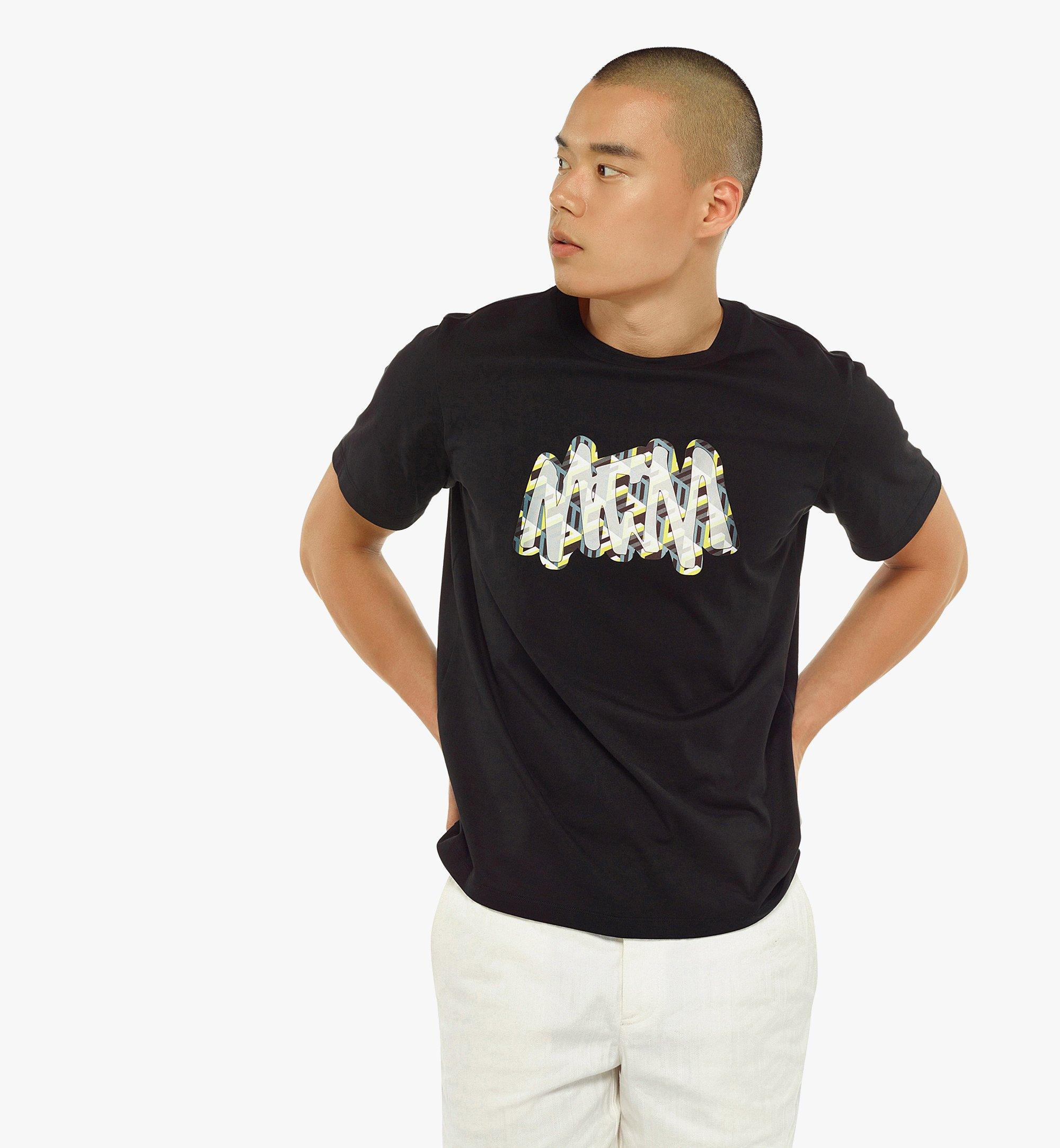 MCM 男士 MCM 夏日風立方形標誌印花有機棉 T 恤 Black MHTCAMM05BK00L 更多視圖 2