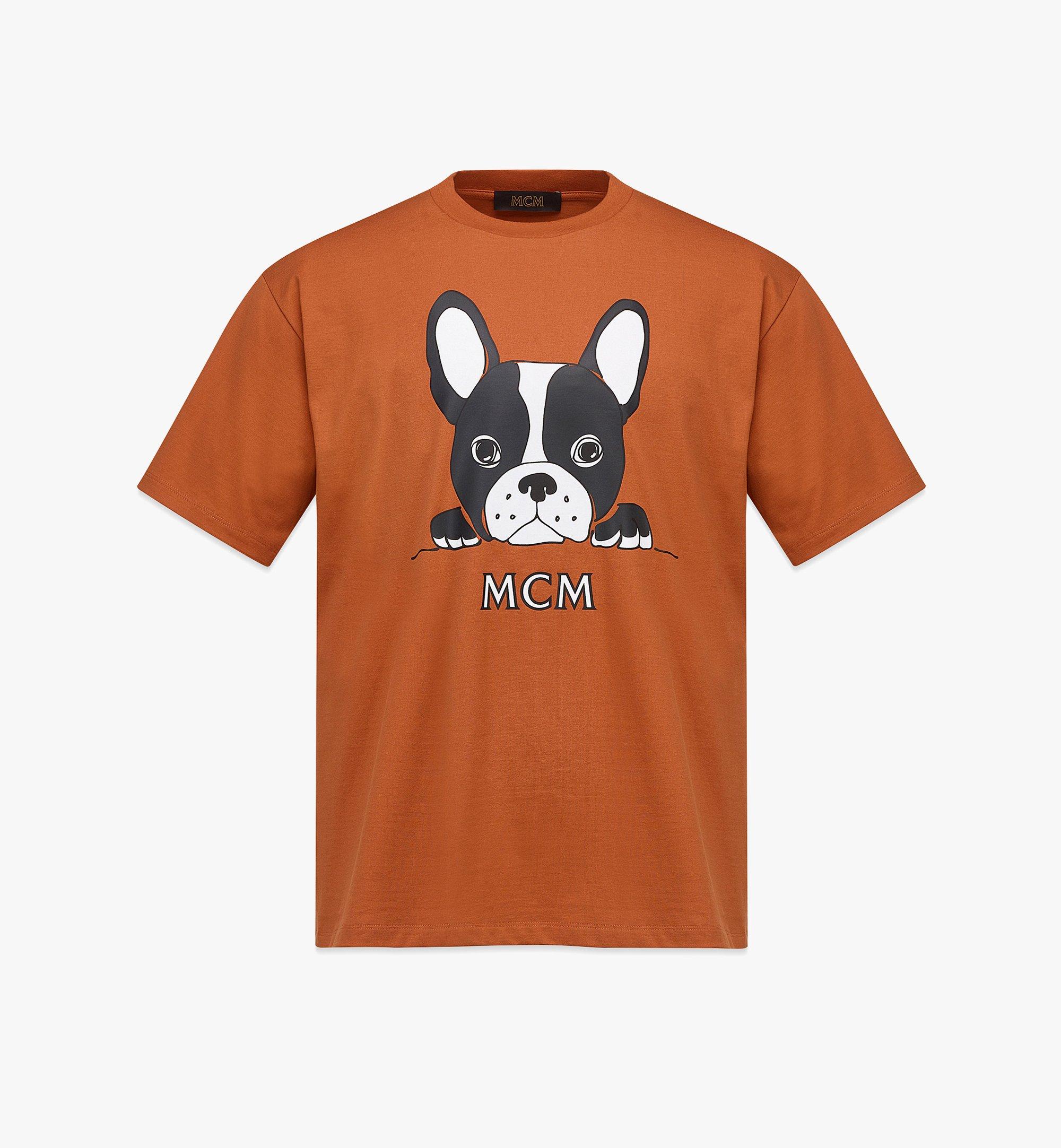 MCM ユニセックス M Pup グラフィックTシャツ - オーガニックコットン Cognac MHTCAMM06CO00S ほかの角度から見る 1