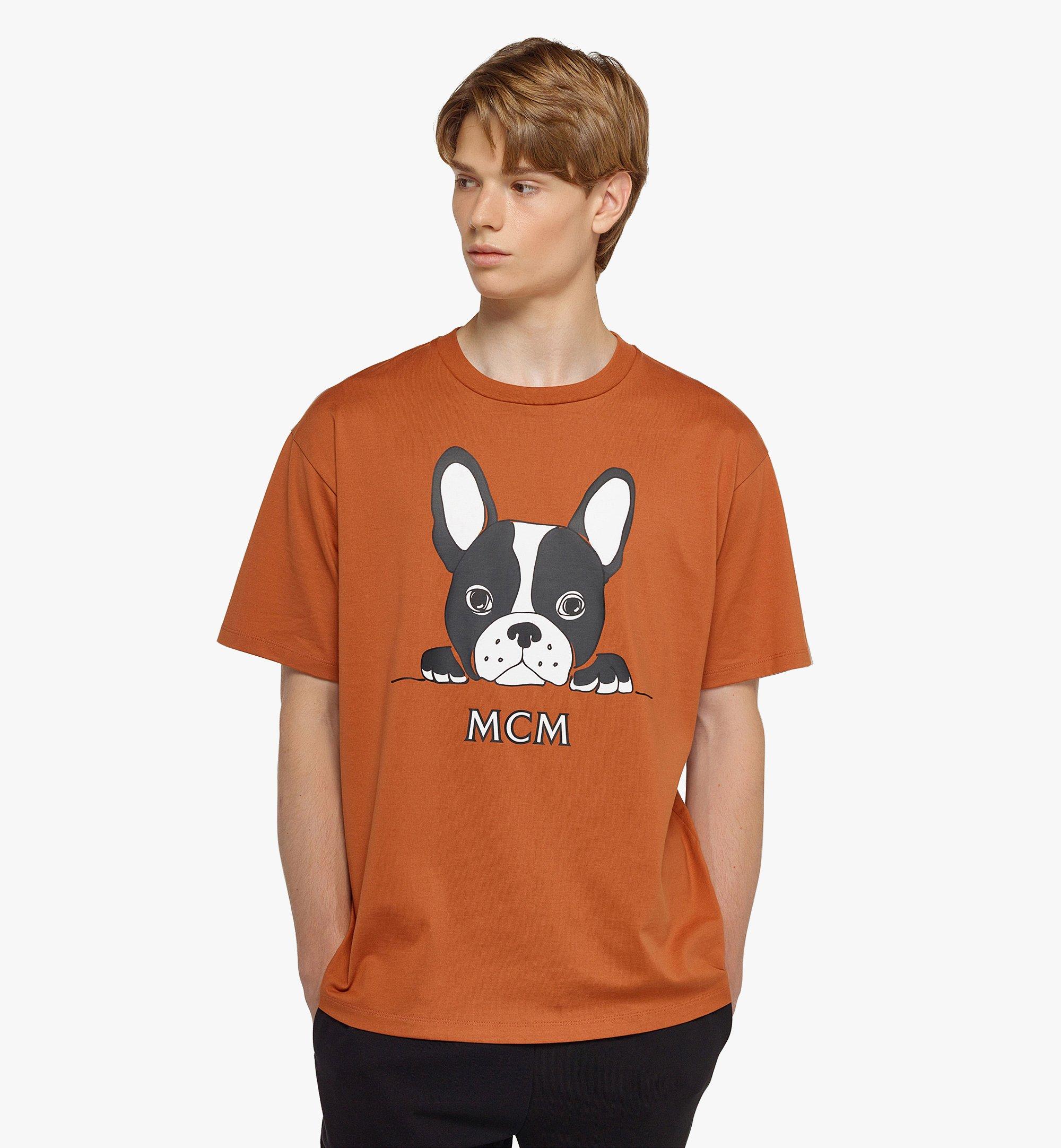 MCM ユニセックス M Pup グラフィックTシャツ - オーガニックコットン Cognac MHTCAMM06CO00S ほかの角度から見る 2