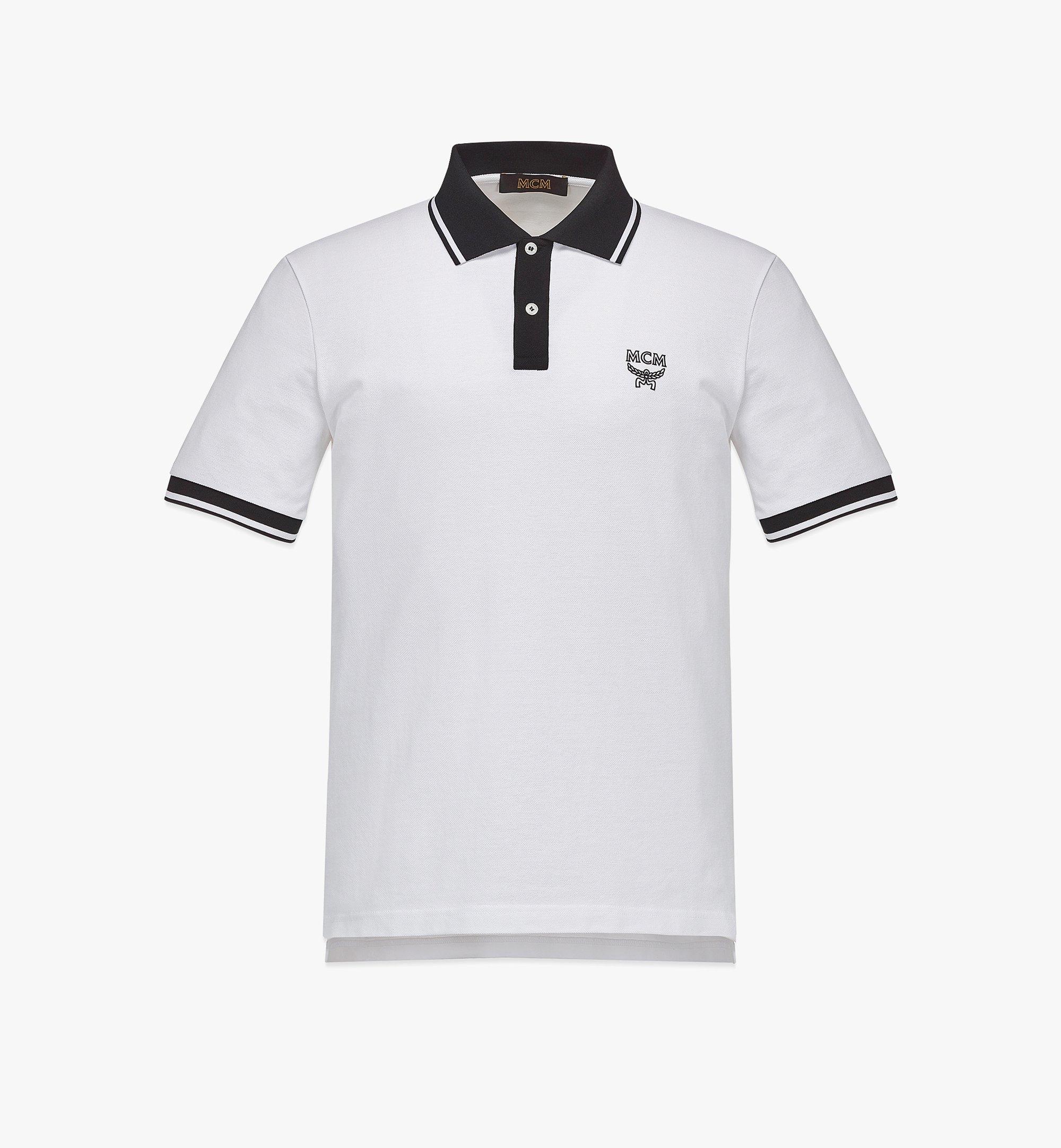 MCM Men’s Golf in the City Polo Shirt in Organic Cotton White MHTCAMM08WO00M Alternate View 1