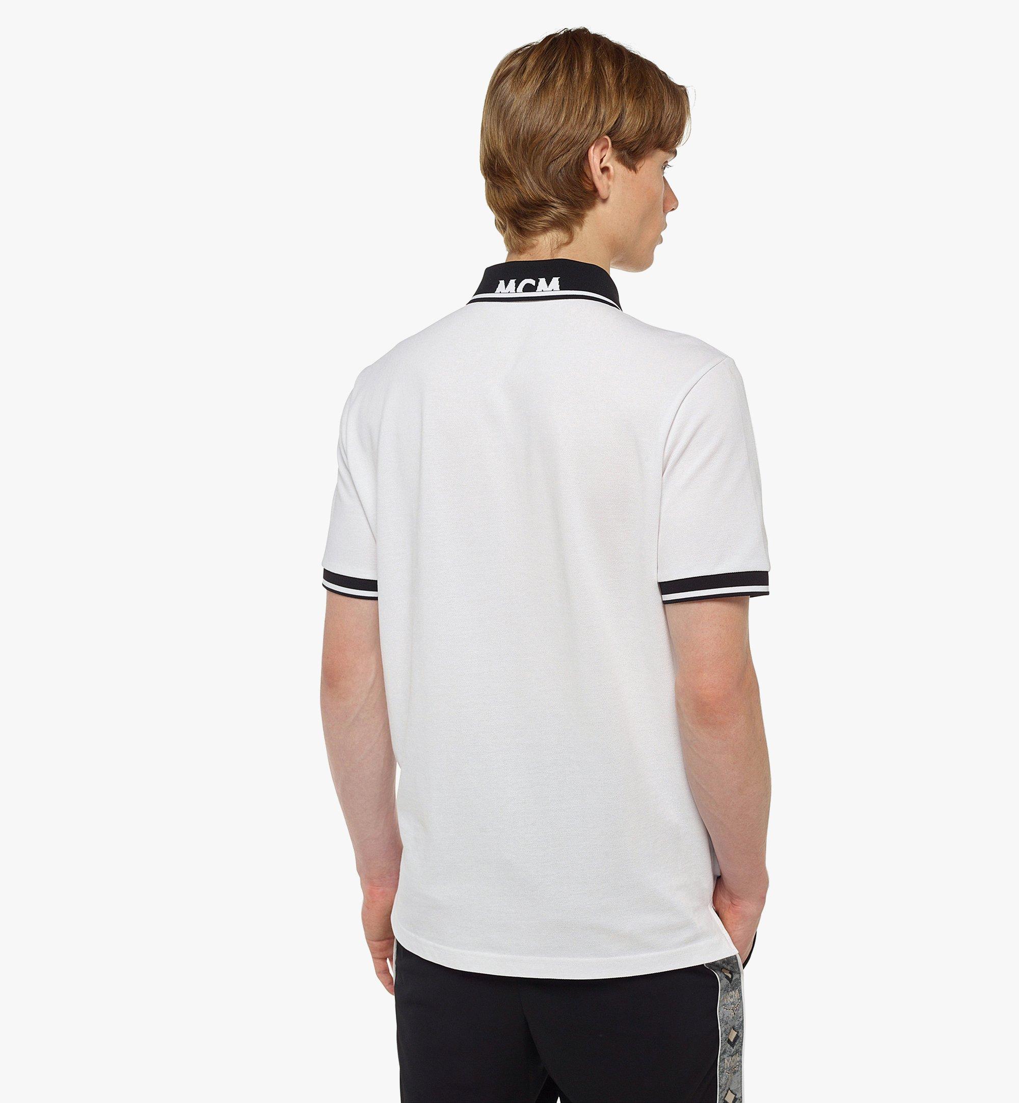 MCM Men’s Golf in the City Polo Shirt in Organic Cotton White MHTCAMM08WO00M Alternate View 2