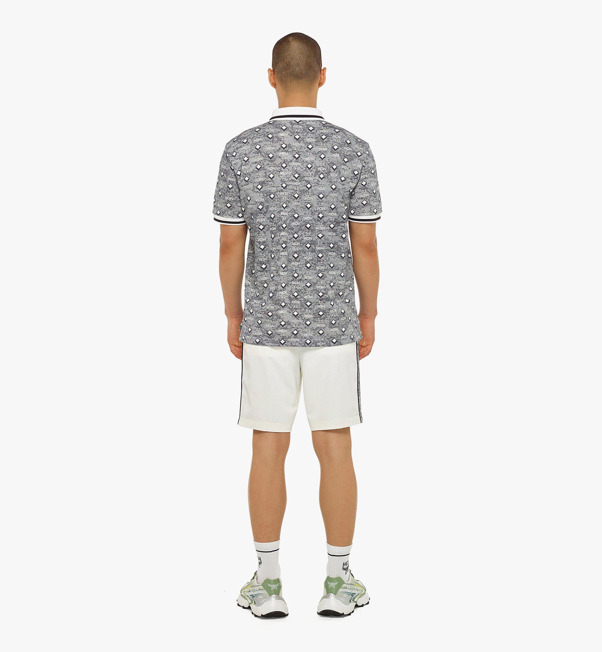 MCM 男士 Golf in the City 系列復古花押字有機棉 Polo 衫 Grey MHTCAMM09EG00M 更多視圖 2