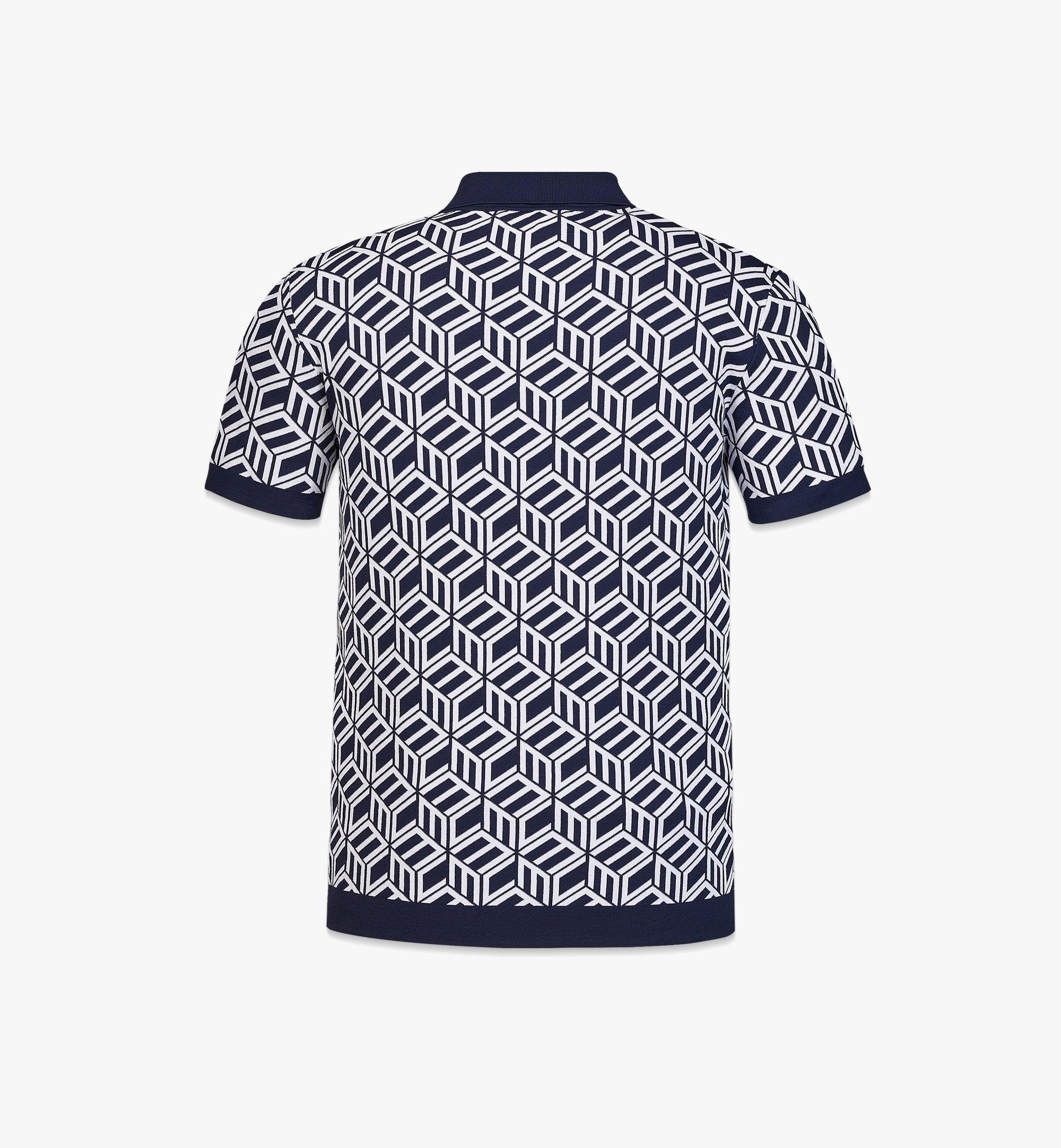 MCM 男士Cubic Monogram 针织Polo衫 Blue MHTCSCK03L32XL 更多视角 1