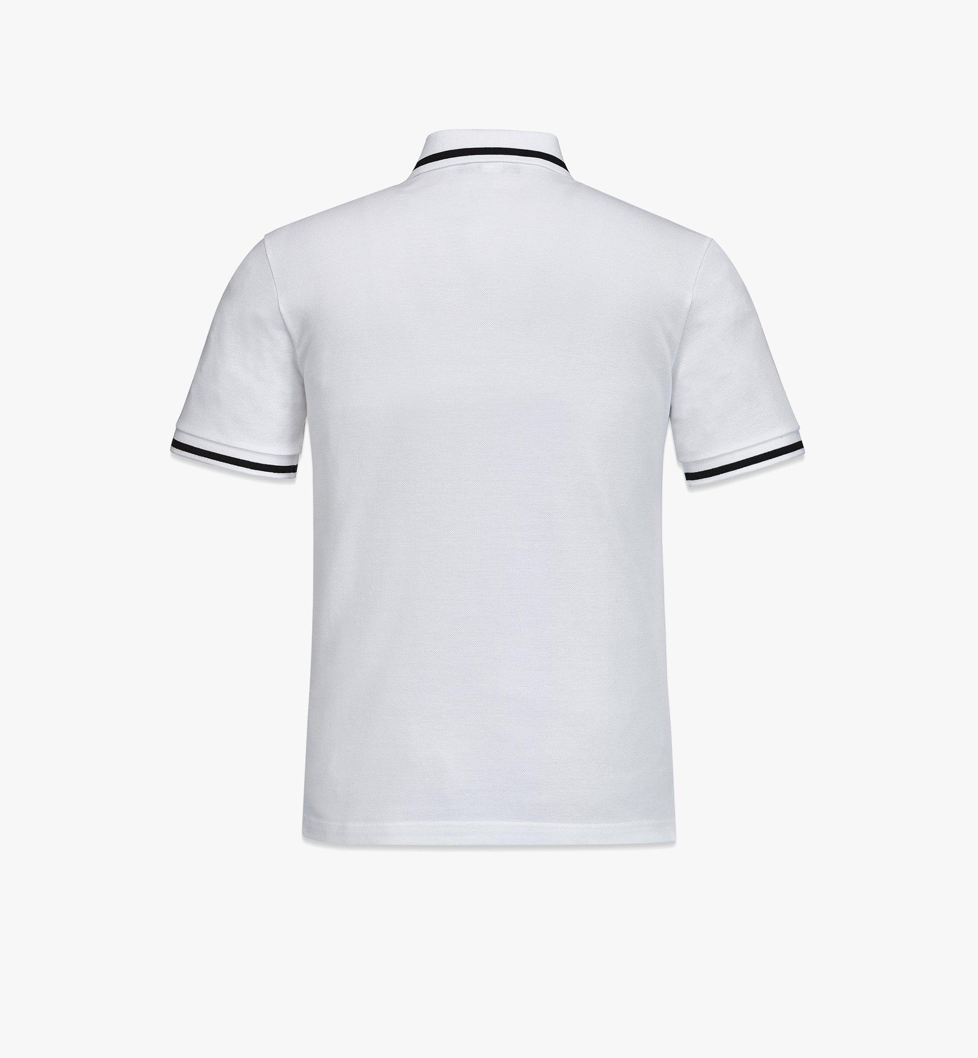 MCM 男士立方形品牌標誌有機棉 Polo 衫 White MHTCSCK04WO00M 更多視圖 1
