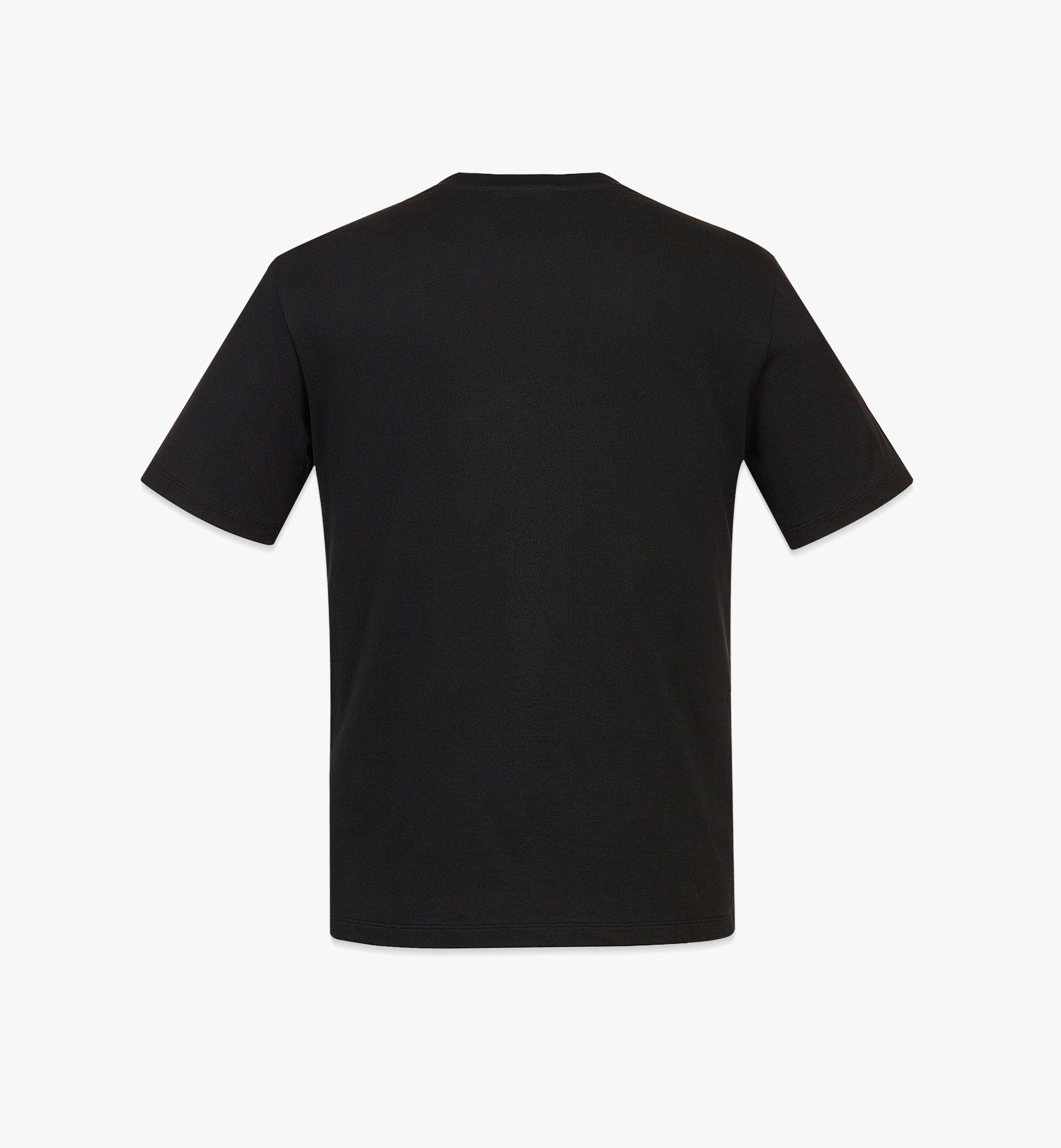 MCM 男士立方形品牌標誌有機棉 T 恤 Black MHTCSCK05BK0XL 更多視圖 1