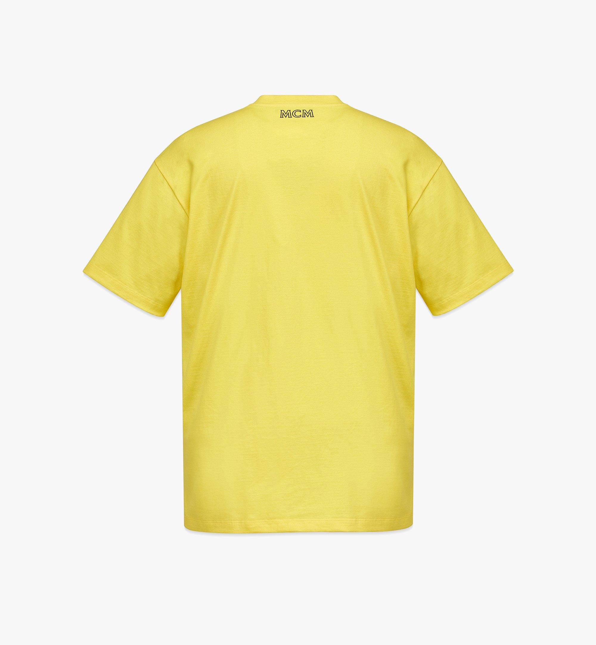 MCM Men’s MCM Collection Happy T-Shirt in Organic Cotton Yellow MHTCSMM03Y300L Alternate View 1