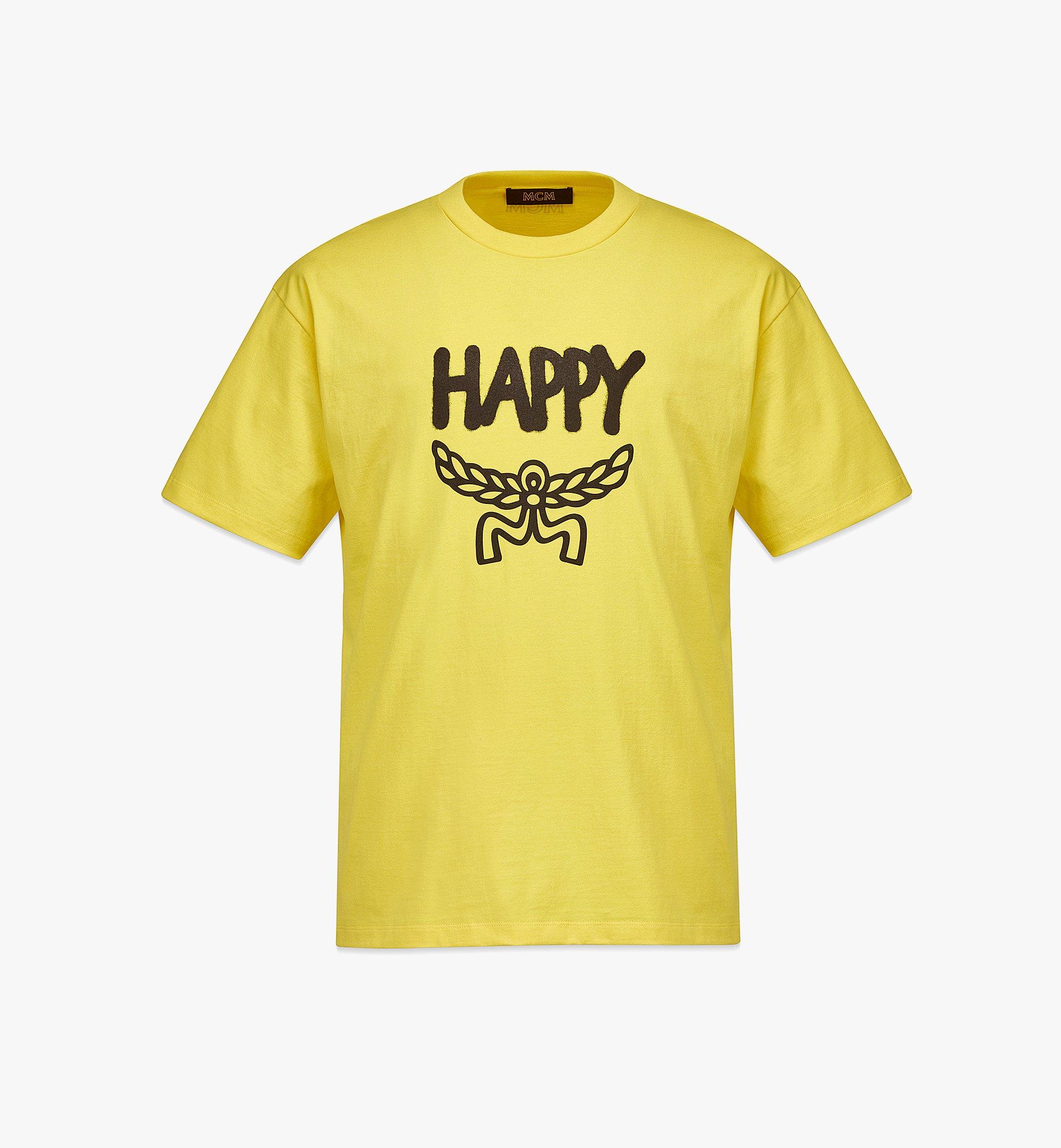 MCM 男士MCM系列Happy印花棉T恤 Yellow MHTCSMM03Y32XL 更多视角 1