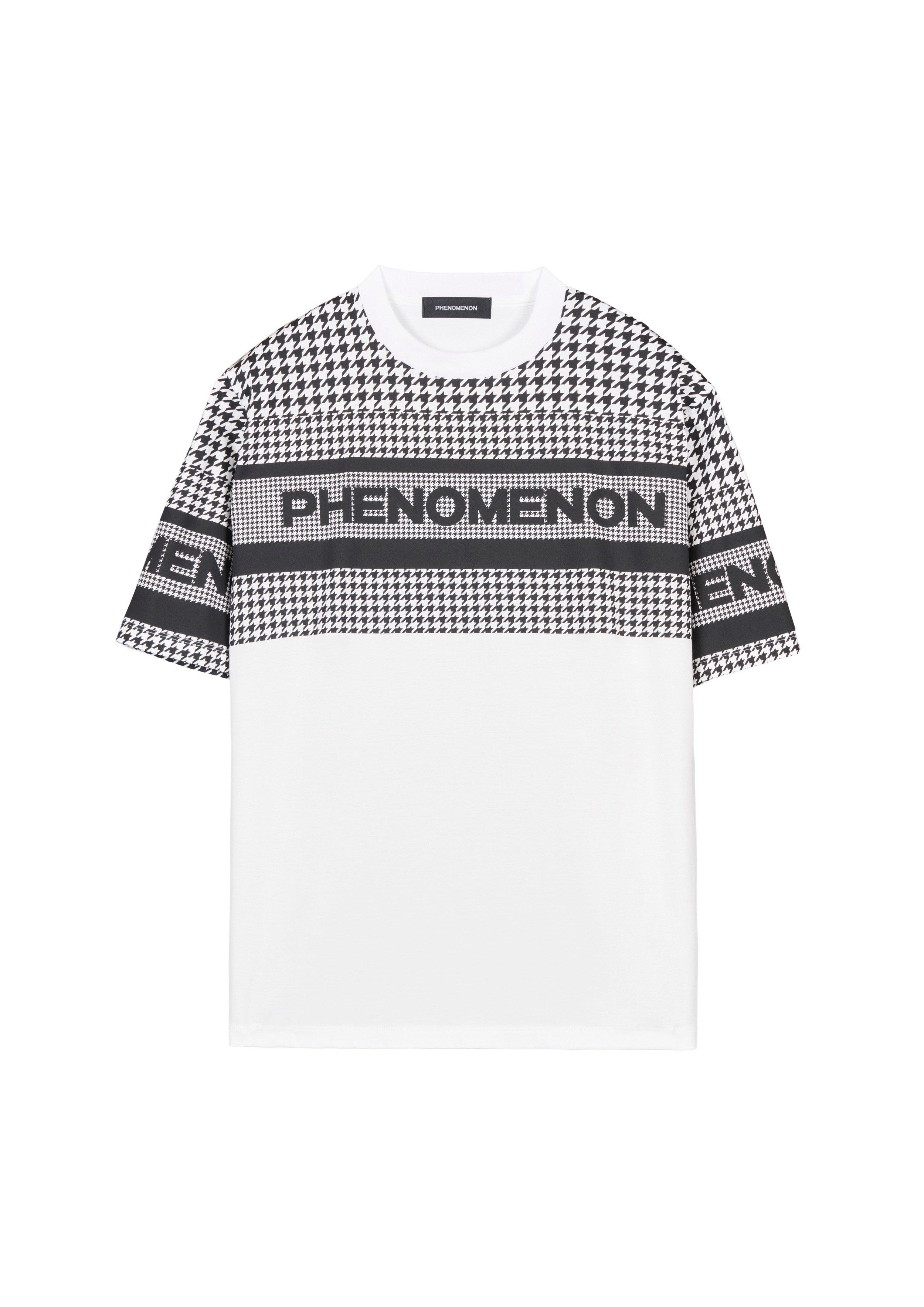 MCM PHENOMENON Houndstooth Logo T-Shirt White MHTDAJA02WT0XL ほかの角度から見る 1