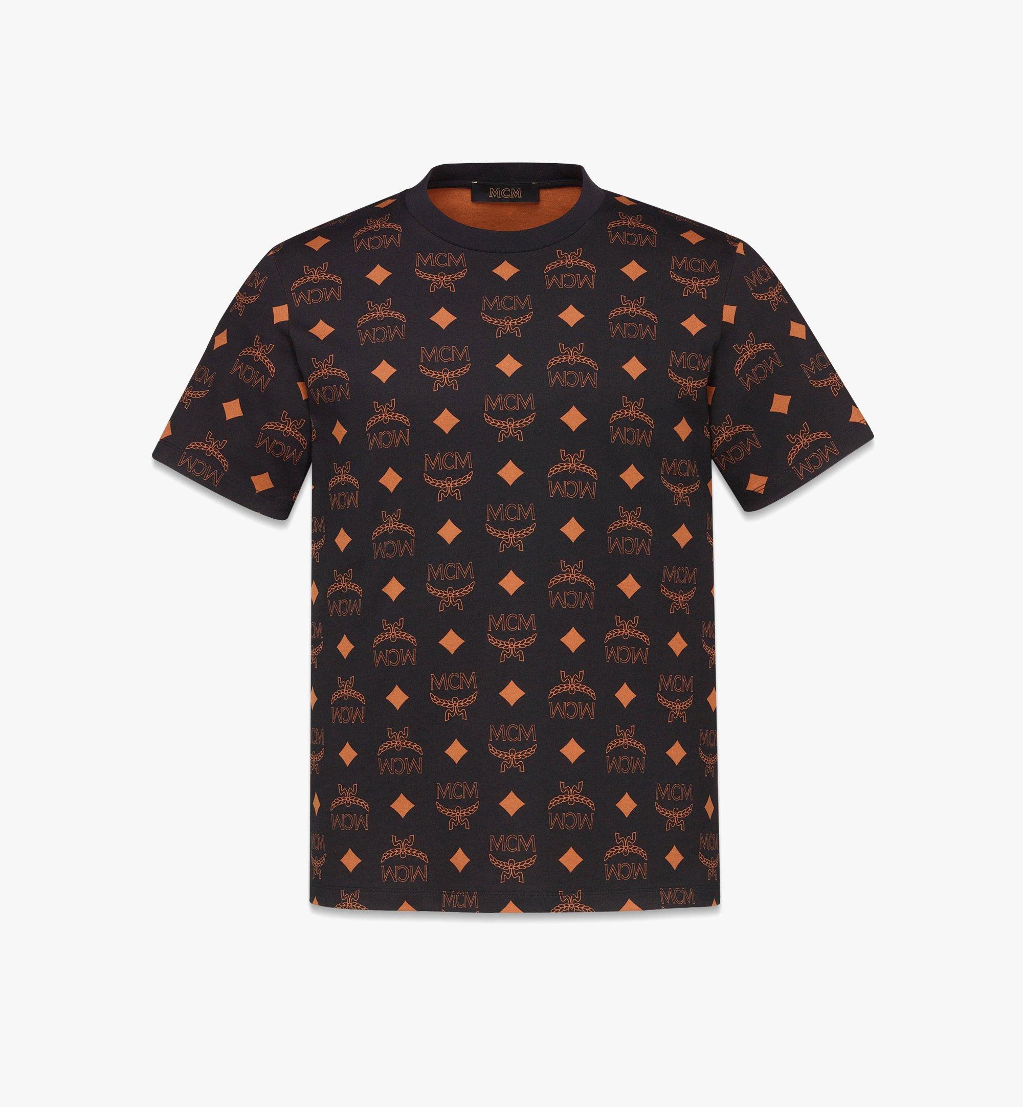 Mcm Maxi Monogram Print T-shirt In Organic Cotton In Black