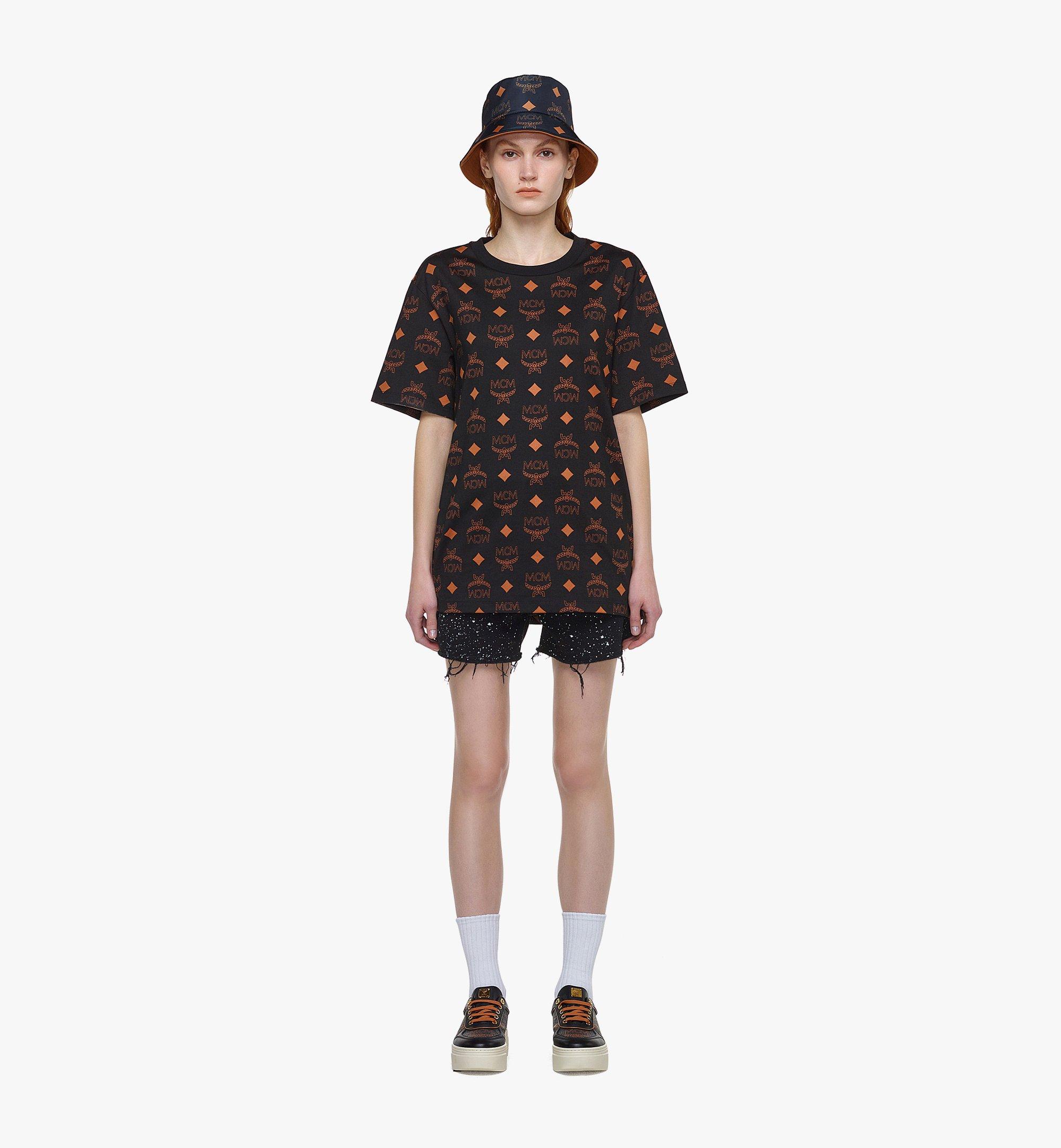 MCM T-shirt à imprimé Visetos Maxi en coton biologique Black MHTDAMM01BK2XL Plus de photos 4