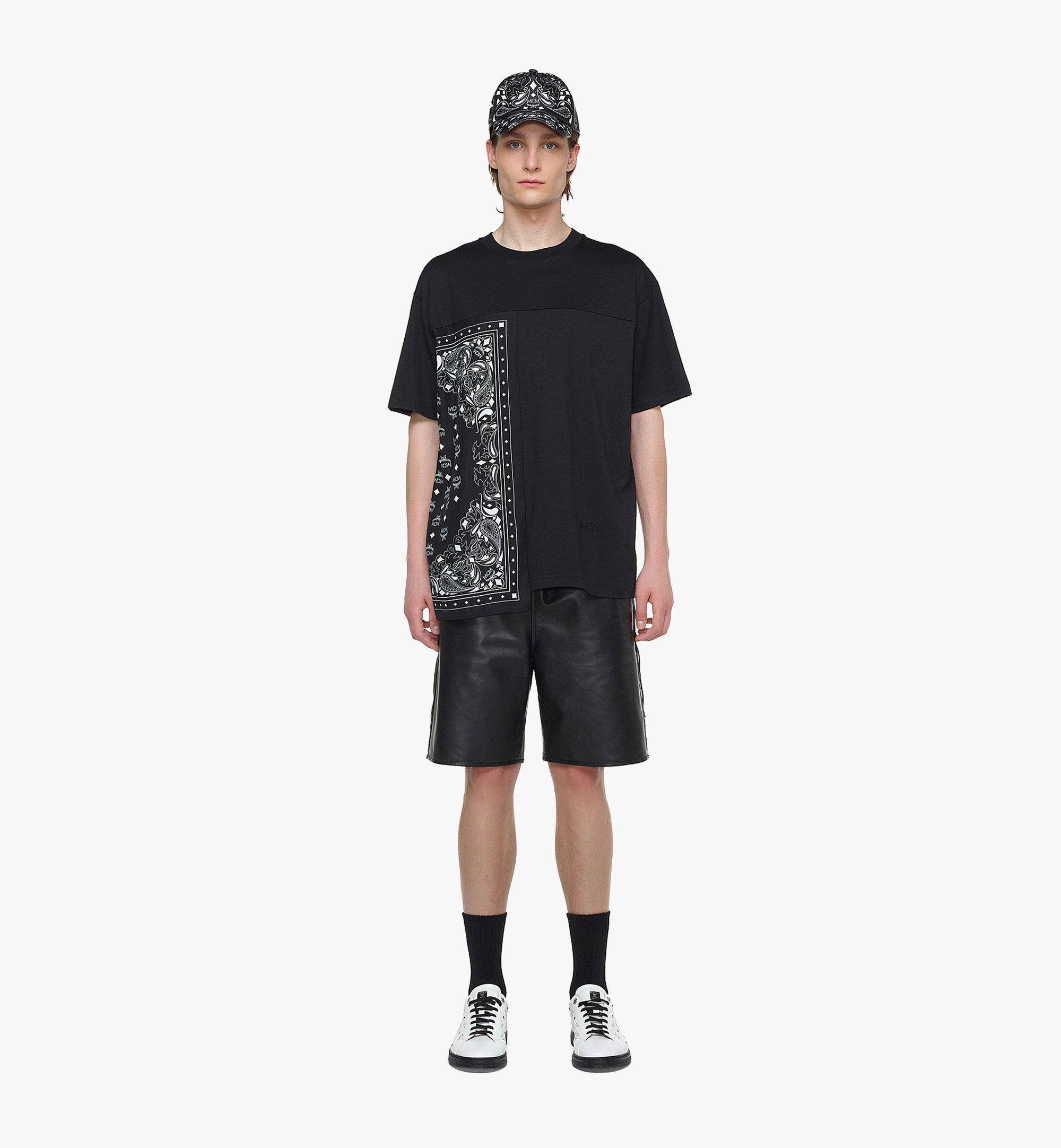 MCM Bandana T-Shirt in Organic Cotton Black MHTDAMM02BK00L ほかの角度から見る 2