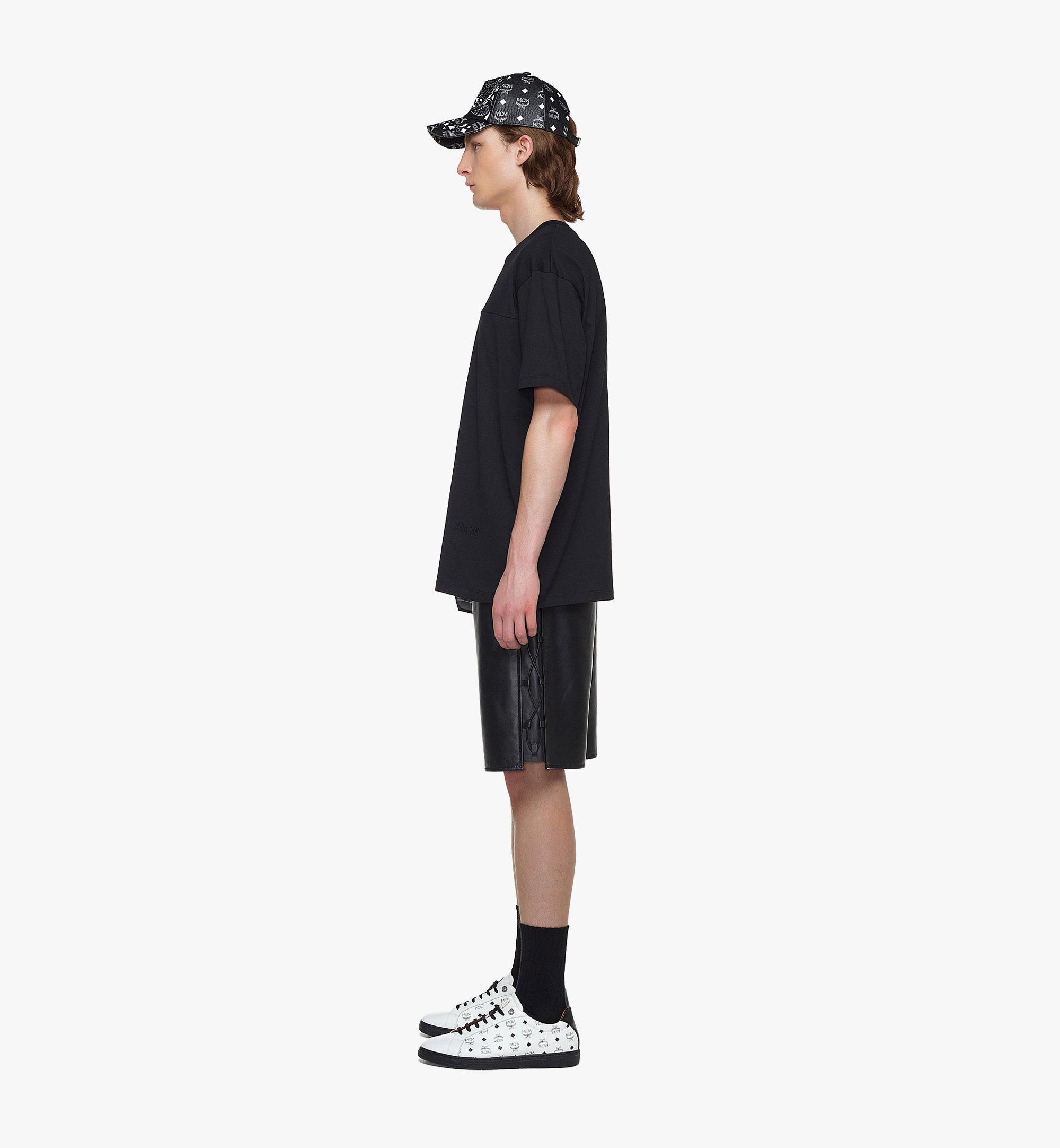 MCM Bandana T-Shirt in Organic Cotton Black MHTDAMM02BK00L ほかの角度から見る 2