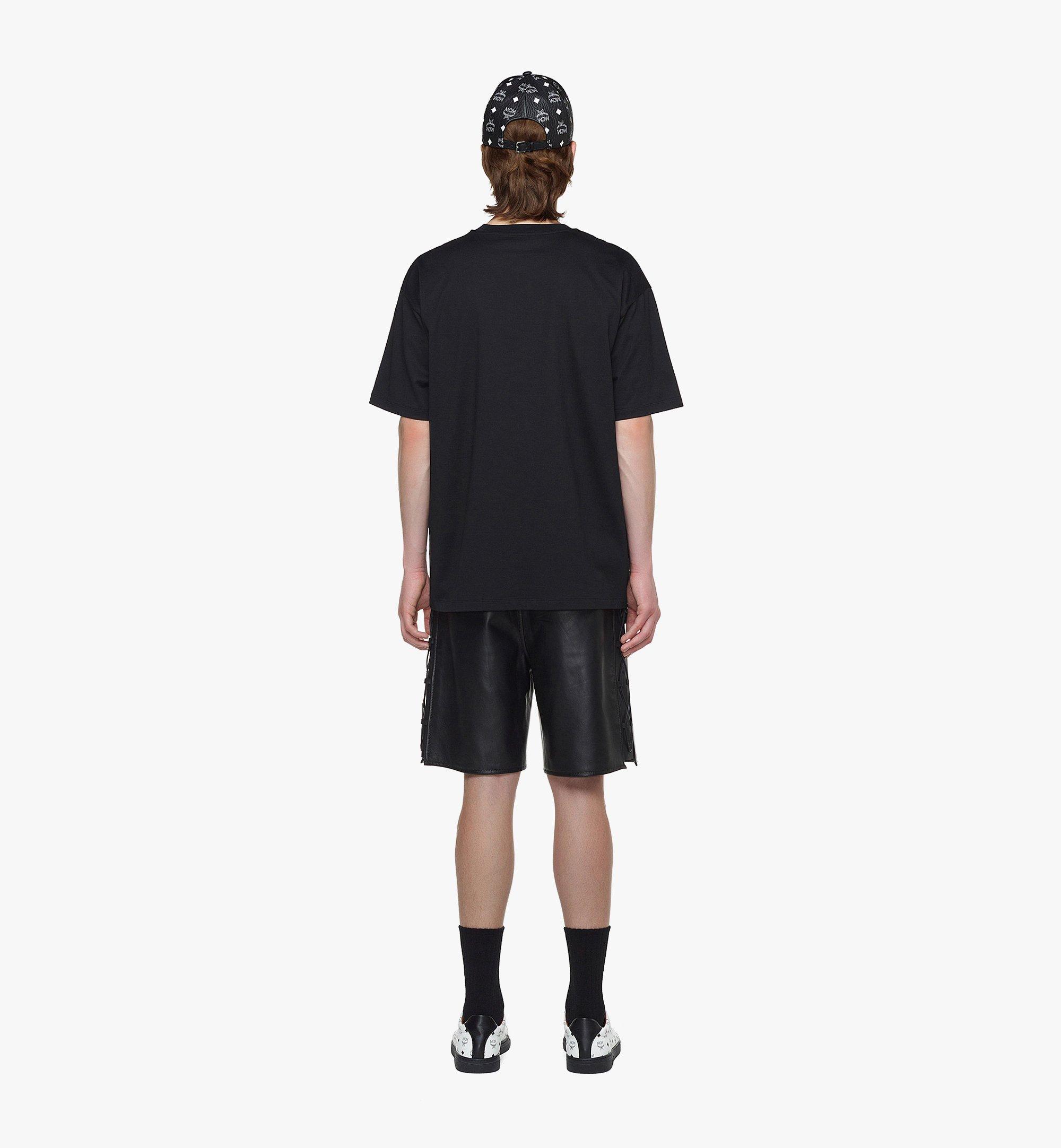 MCM Bandana T-Shirt in Organic Cotton Black MHTDAMM02BK00L ほかの角度から見る 3