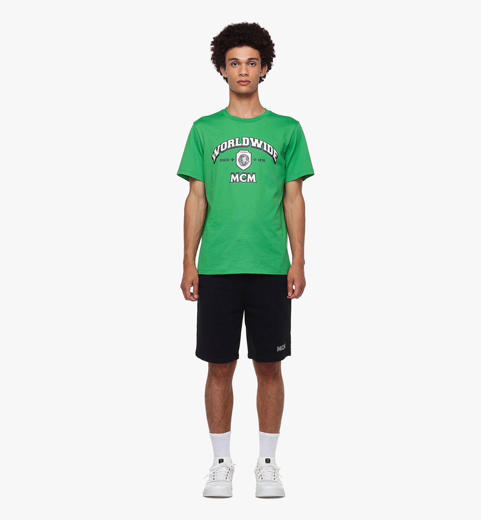 MCM MCM Worldwide プリント Tシャツ - オーガニックコットン Green MHTDAMM09KD00S ほかの角度から見る 2