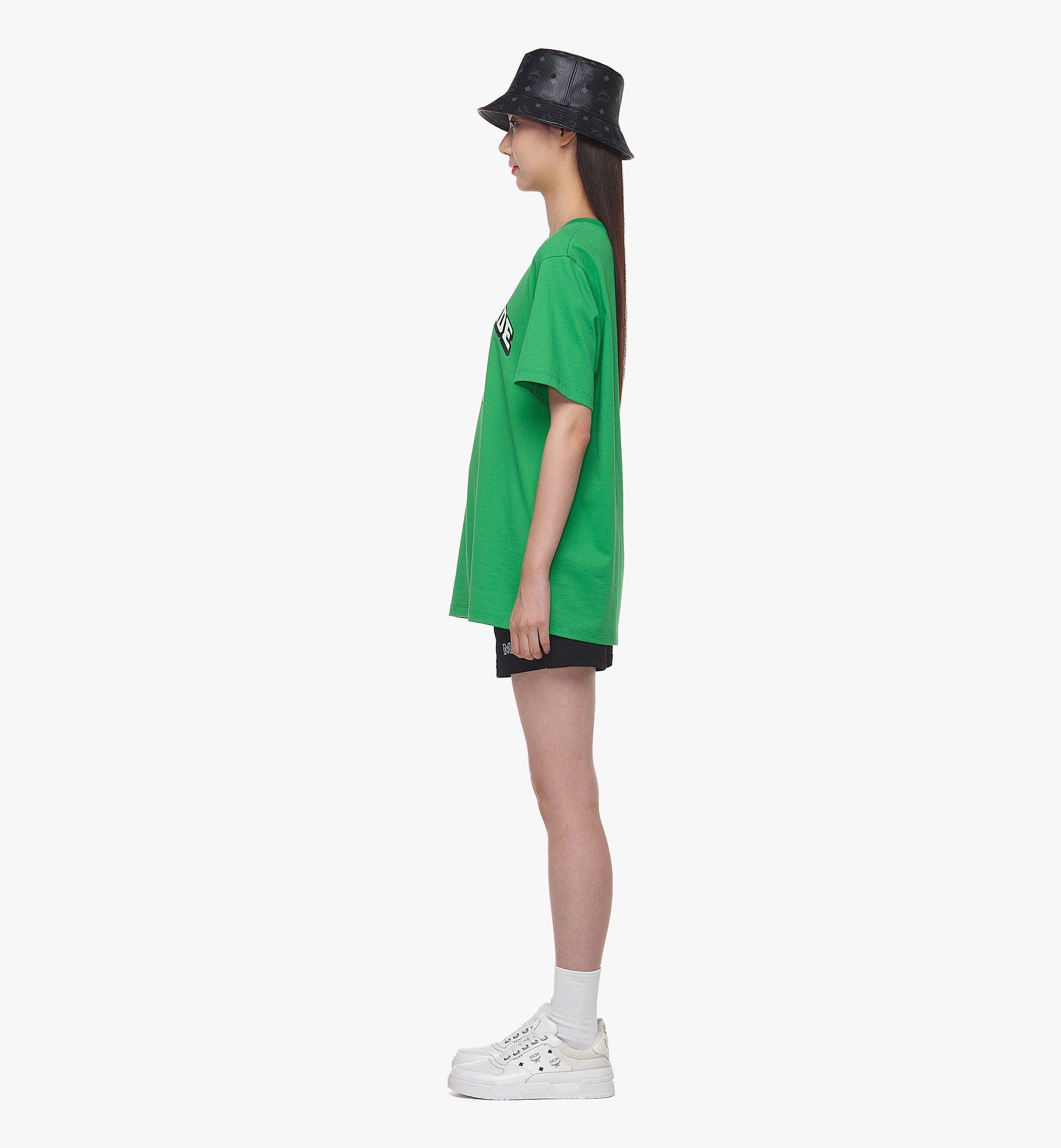 MCM MCM Worldwide プリント Tシャツ - オーガニックコットン Green MHTDAMM09KD00S ほかの角度から見る 5