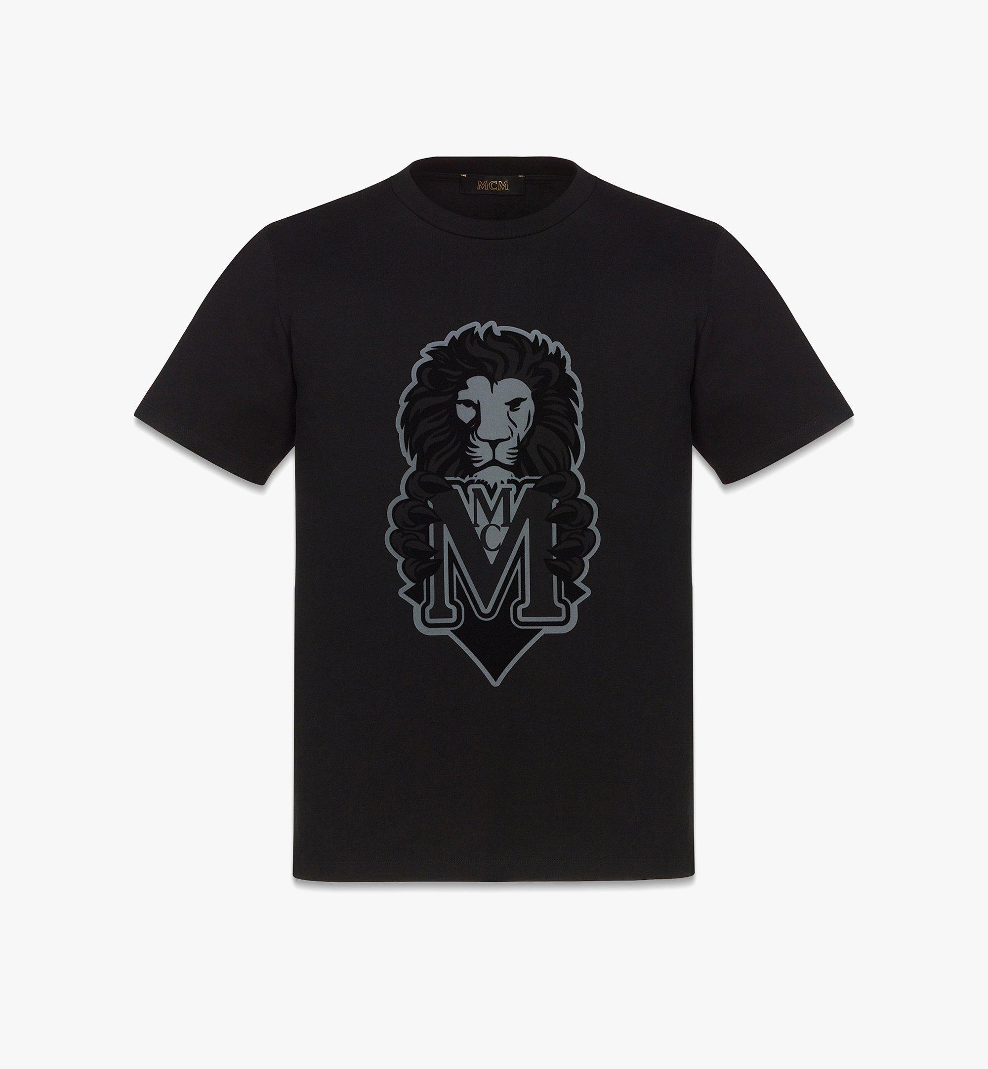 MCM ミュンヘンライオン プリント Tシャツ - オーガニックコットン Black MHTDAMM10BK00M ほかの角度から見る 1
