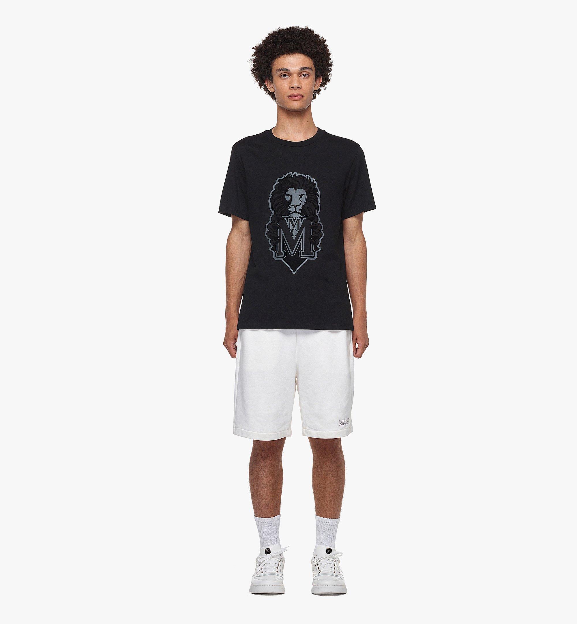 MCM ミュンヘンライオン プリント Tシャツ - オーガニックコットン Black MHTDAMM10BK00M ほかの角度から見る 2