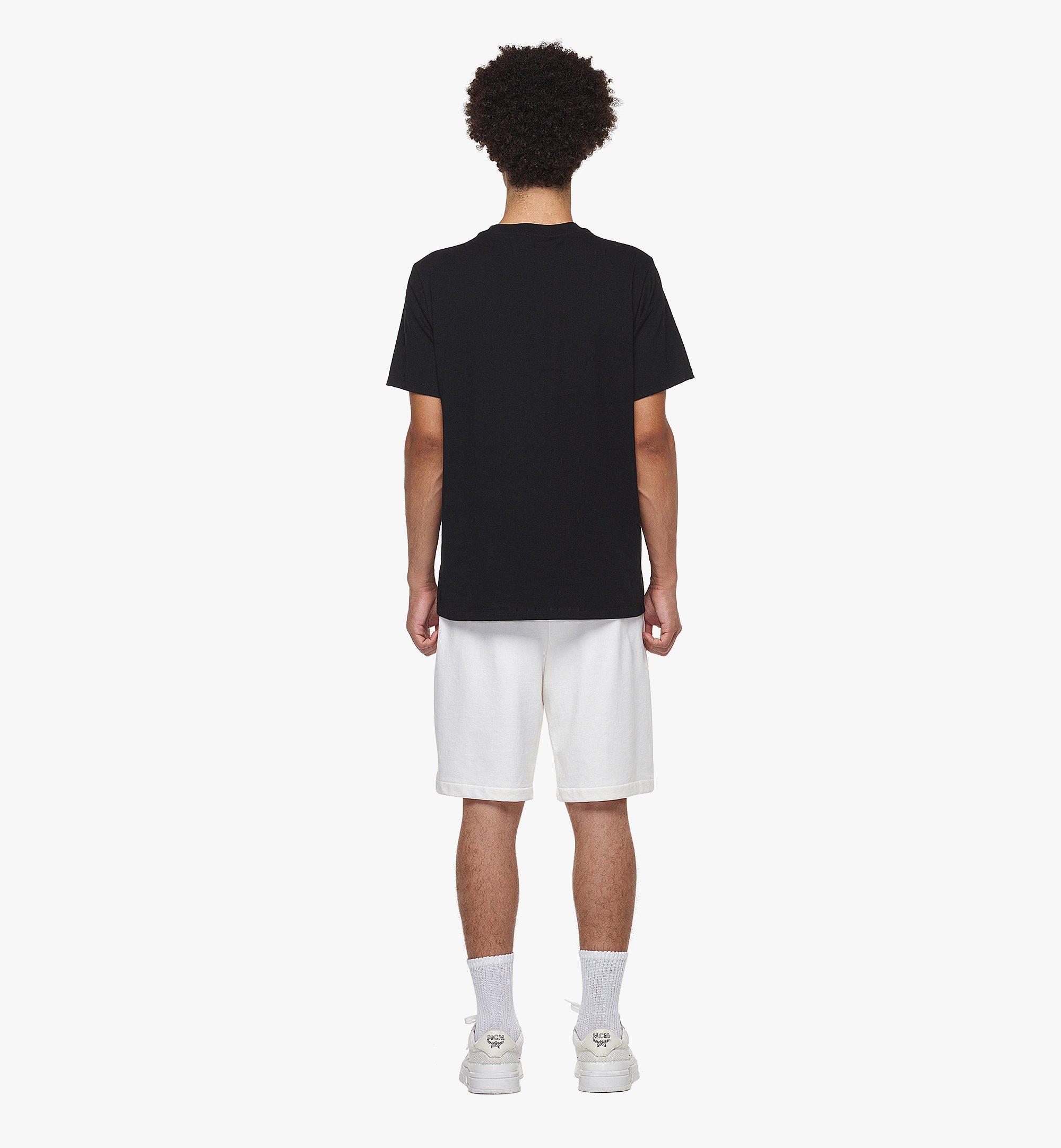 MCM ミュンヘンライオン プリント Tシャツ - オーガニックコットン Black MHTDAMM10BK00M ほかの角度から見る 3