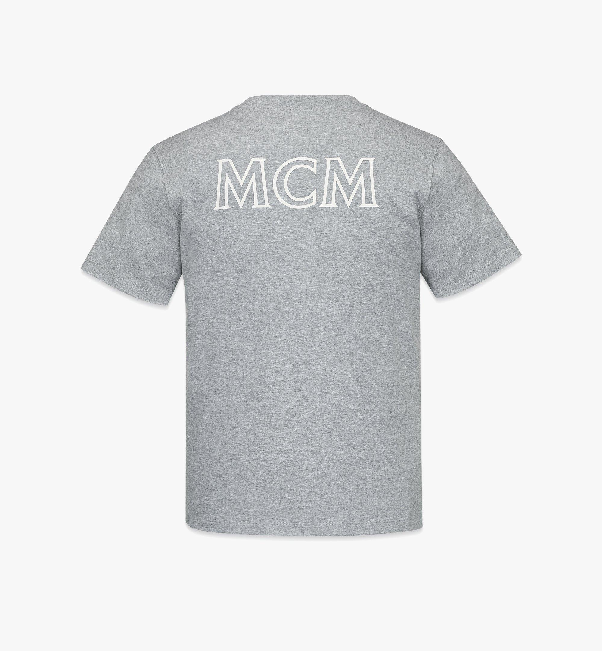 MCM Men's MCM Essentials Logo T-Shirt in Organic Cotton Grey MHTDSBC01EH00M Alternate View 1