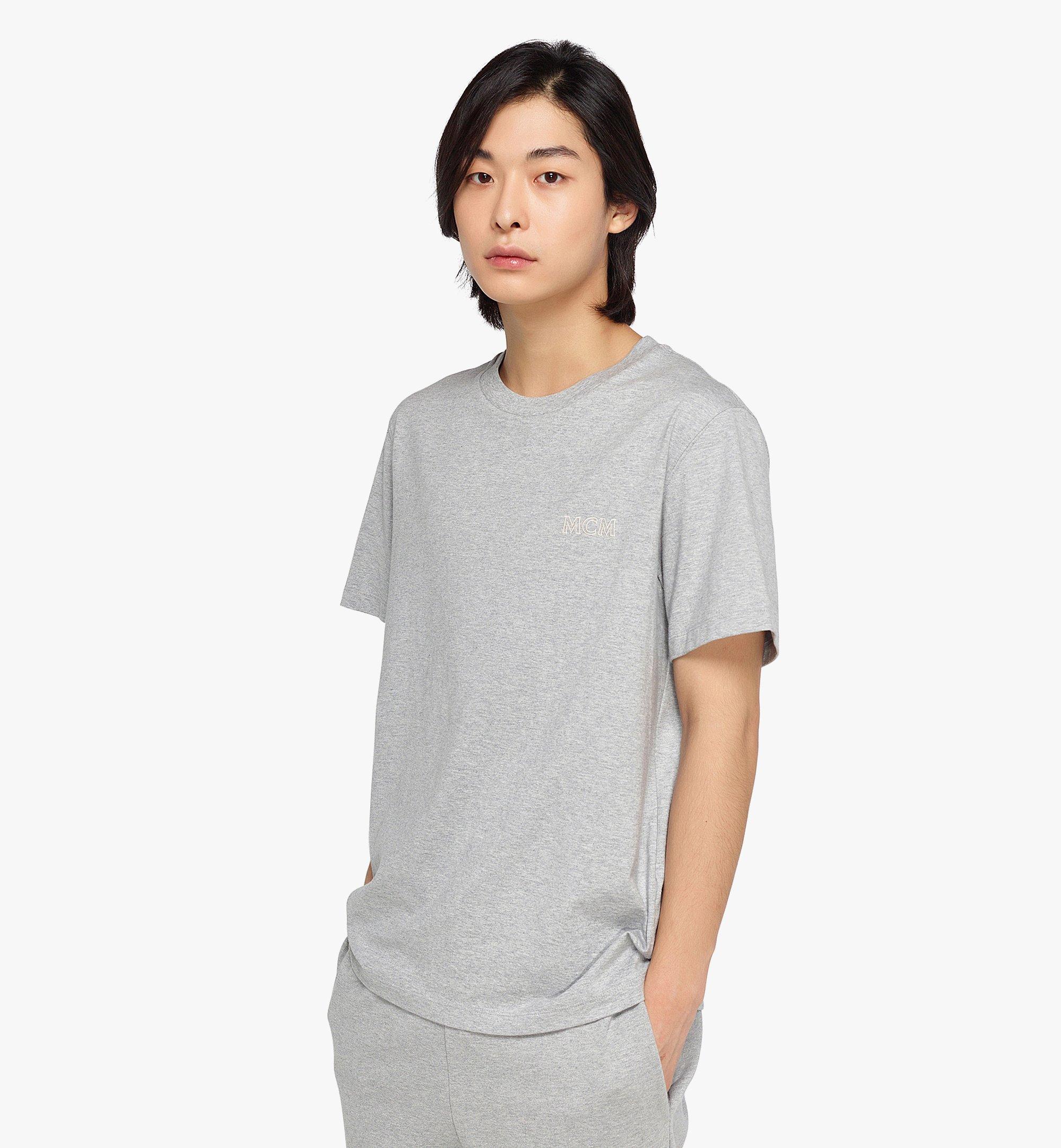 MCM ユニセックス MCM ロゴTシャツ - オーガニックコットン Grey MHTDSBC01EH00M ほかの角度から見る 3