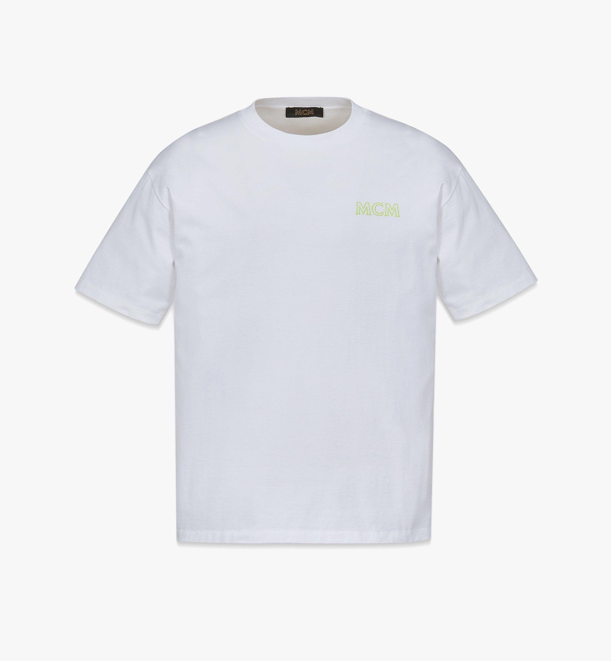 MCM 〈メタオーシャン〉メンズ ロゴ Tシャツ - オーガニック コットン White MHTDSMM05WT00M ほかの角度から見る 1