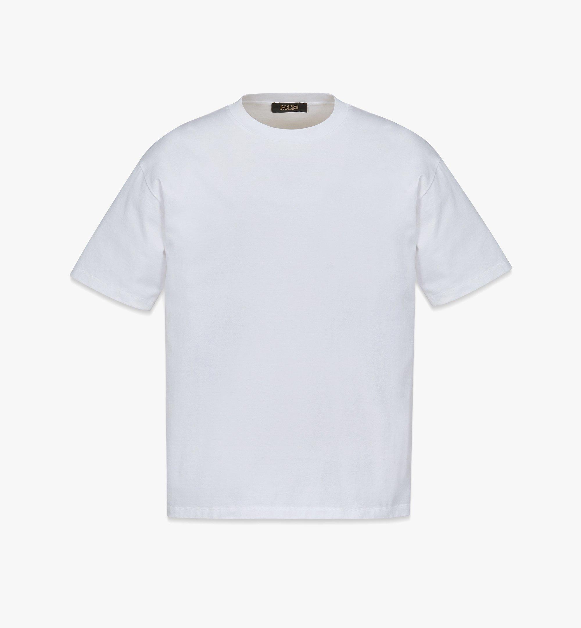 MCM メンズ チェッカーボード モノグラム Tシャツ - オーガニックコットン White MHTDSMM08WT00L ほかの角度から見る 1