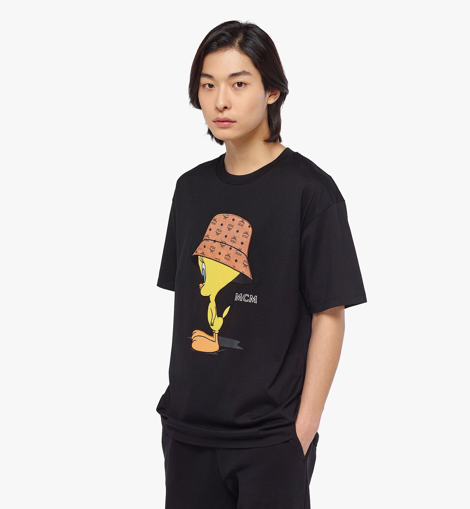 MCM Looney Tunes x MCM　メンズ Tシャツ - オーガニック コットン Black MHTDSMM09BK0XL ほかの角度から見る 3