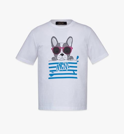 오가닉 코튼 M Pup 그래픽 프린트 티셔츠