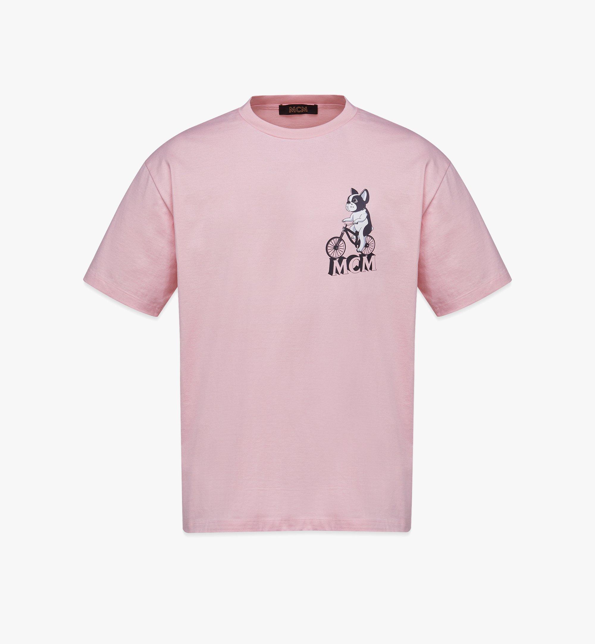 MCM 〈M Pup〉ユニセックス バイシクル プリント Tシャツ - オーガニック コットン Pink MHTDSMM15QH00L ほかの角度から見る 1