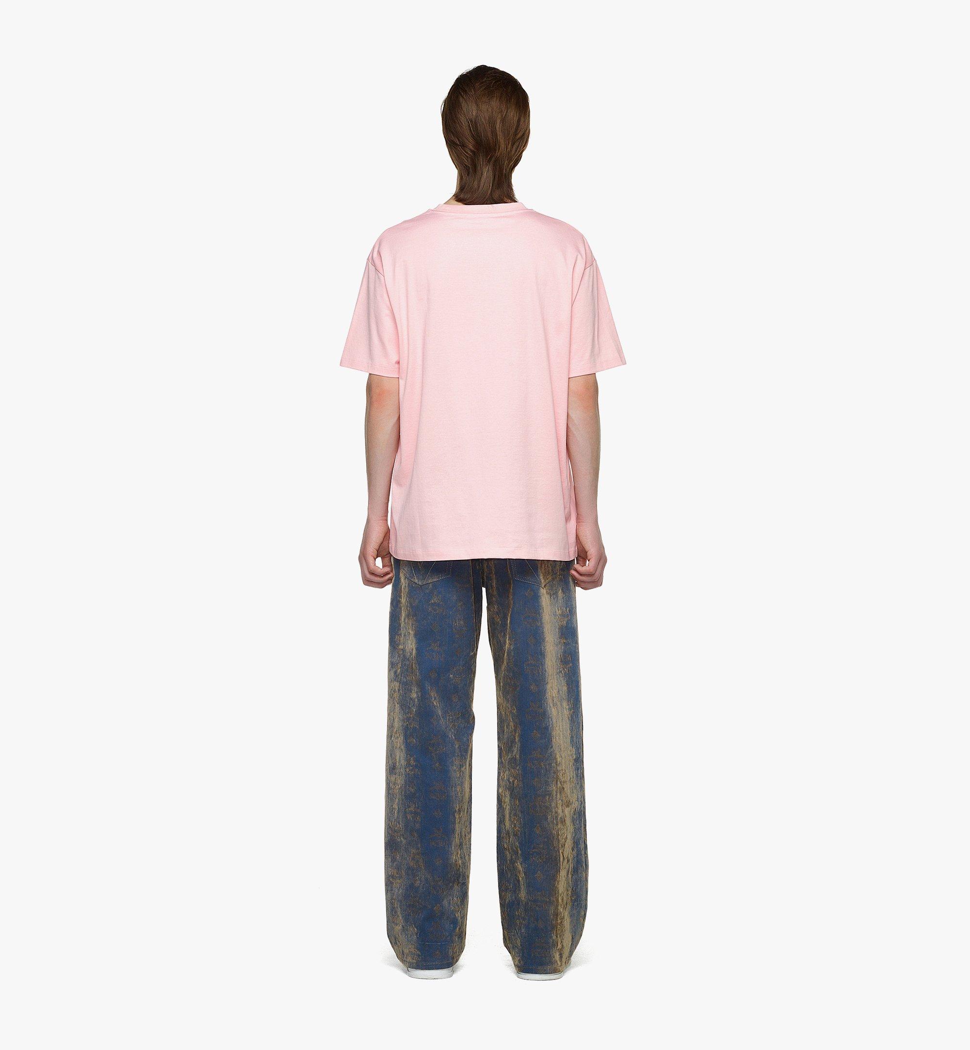 MCM 〈M Pup〉ユニセックス バイシクル プリント Tシャツ - オーガニック コットン Pink MHTDSMM15QH00L ほかの角度から見る 3