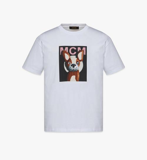 오가닉 코튼 유니섹스 M Pup 머그샷 프린트 티셔츠