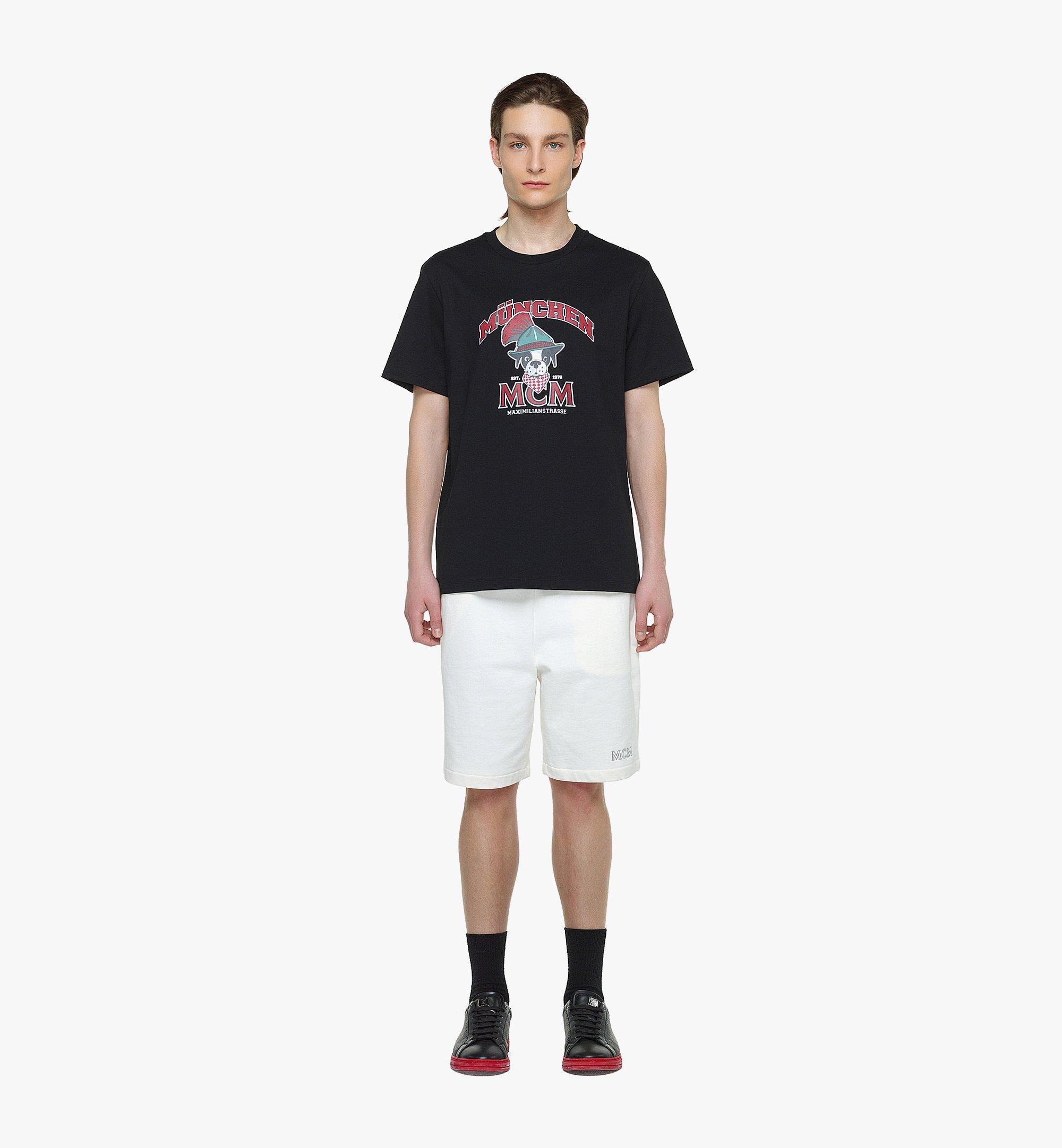 MCM 〈M Pup〉ユニセックス バイエルン プリント Tシャツ - オーガニック コットン Black MHTDSMM17BK00L ほかの角度から見る 2