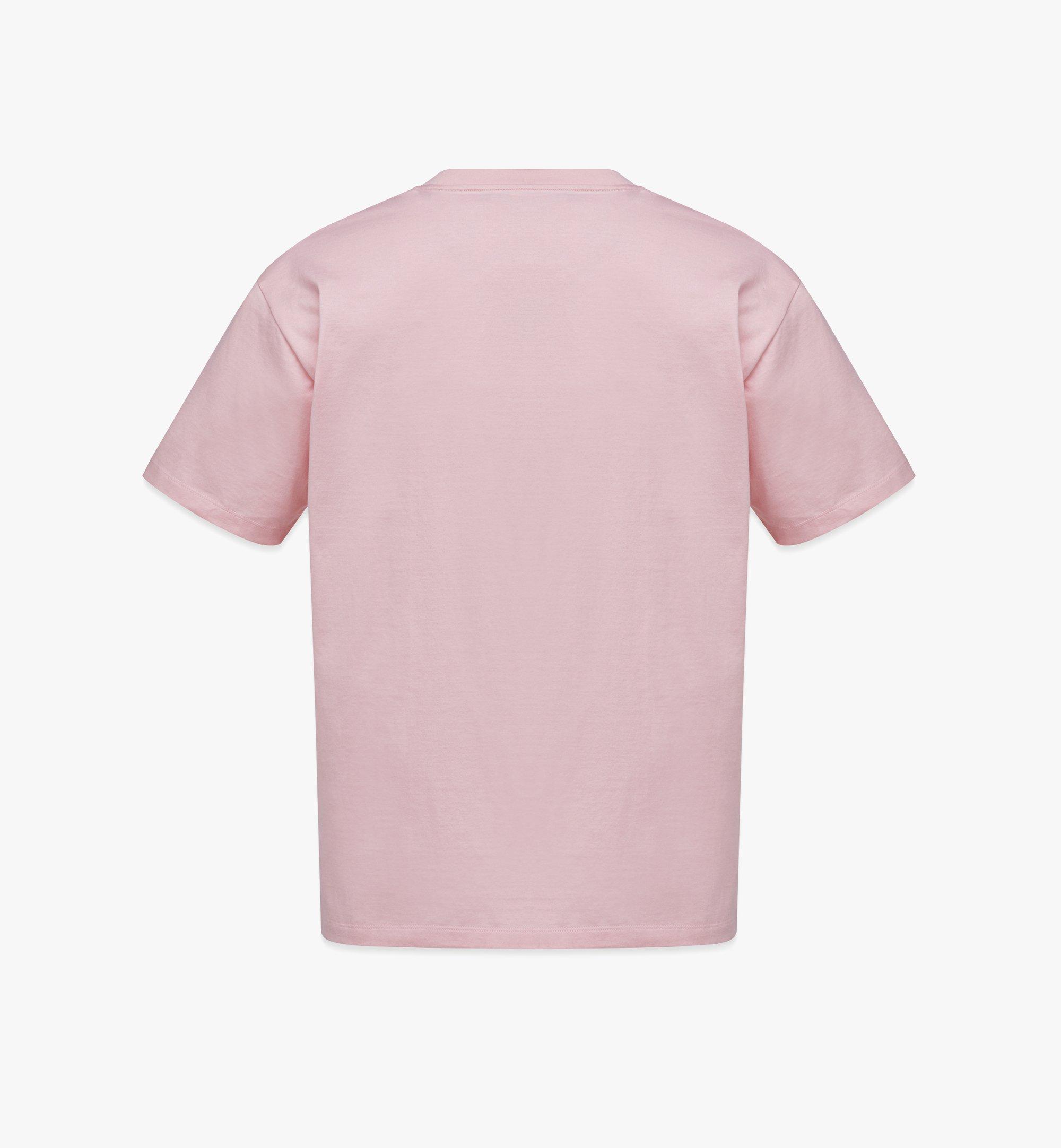 MCM M Pup Sunrise Print T-Shirt in Organic Cotton Pink MHTDSMM18QH00M Alternate View 1
