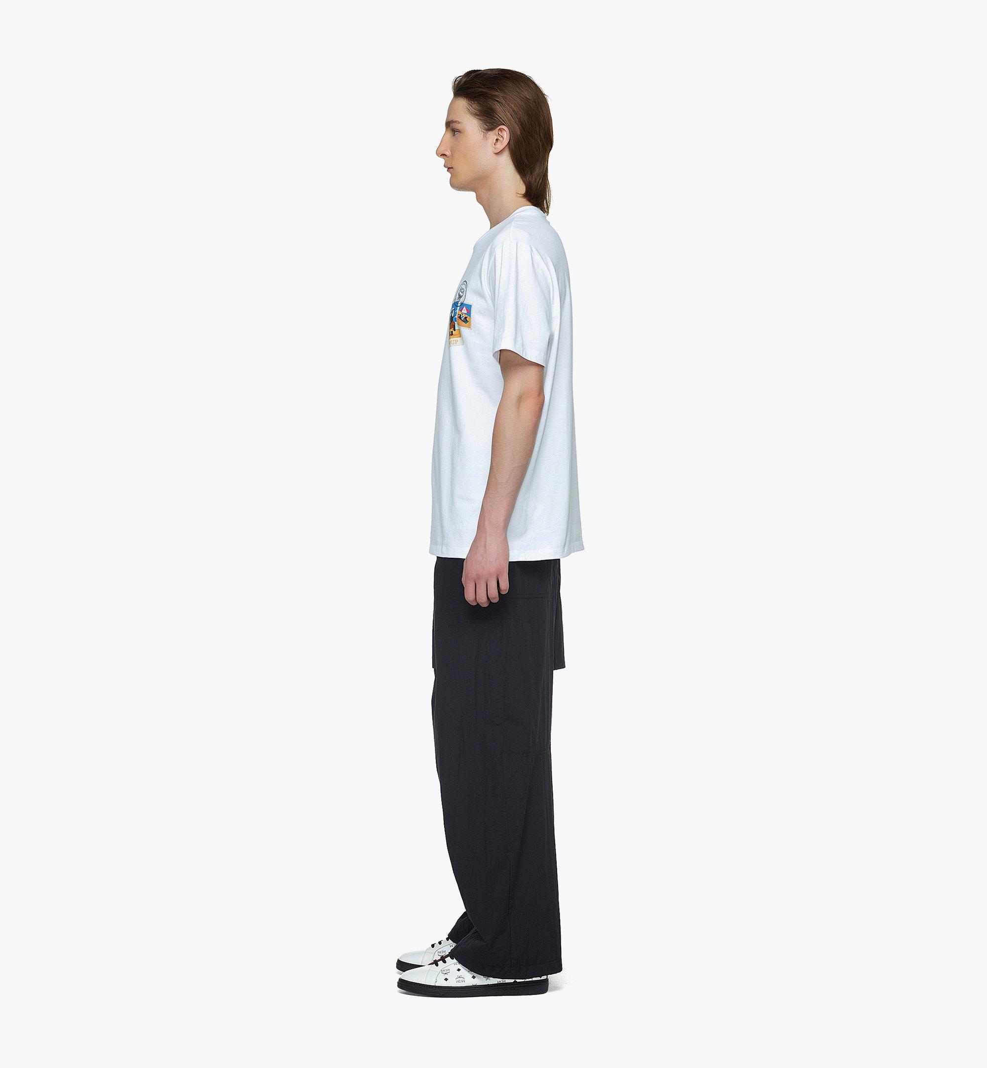 MCM 〈M Pup〉ユニセックス ポストカード プリント Tシャツ - オーガニック コットン White MHTDSMM19WT00M ほかの角度から見る 2