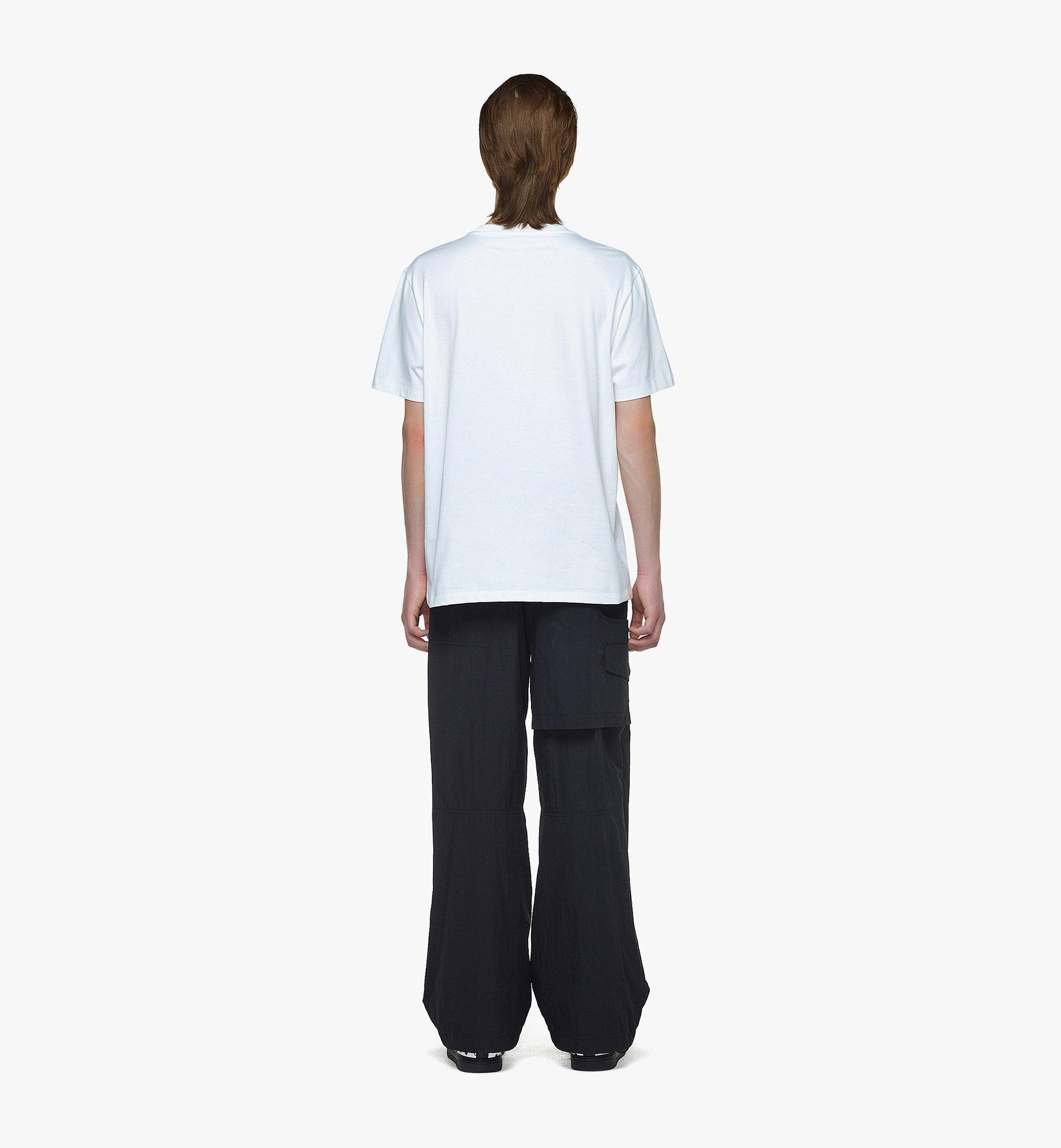 MCM 〈M Pup〉ユニセックス ポストカード プリント Tシャツ - オーガニック コットン White MHTDSMM19WT2XL ほかの角度から見る 2