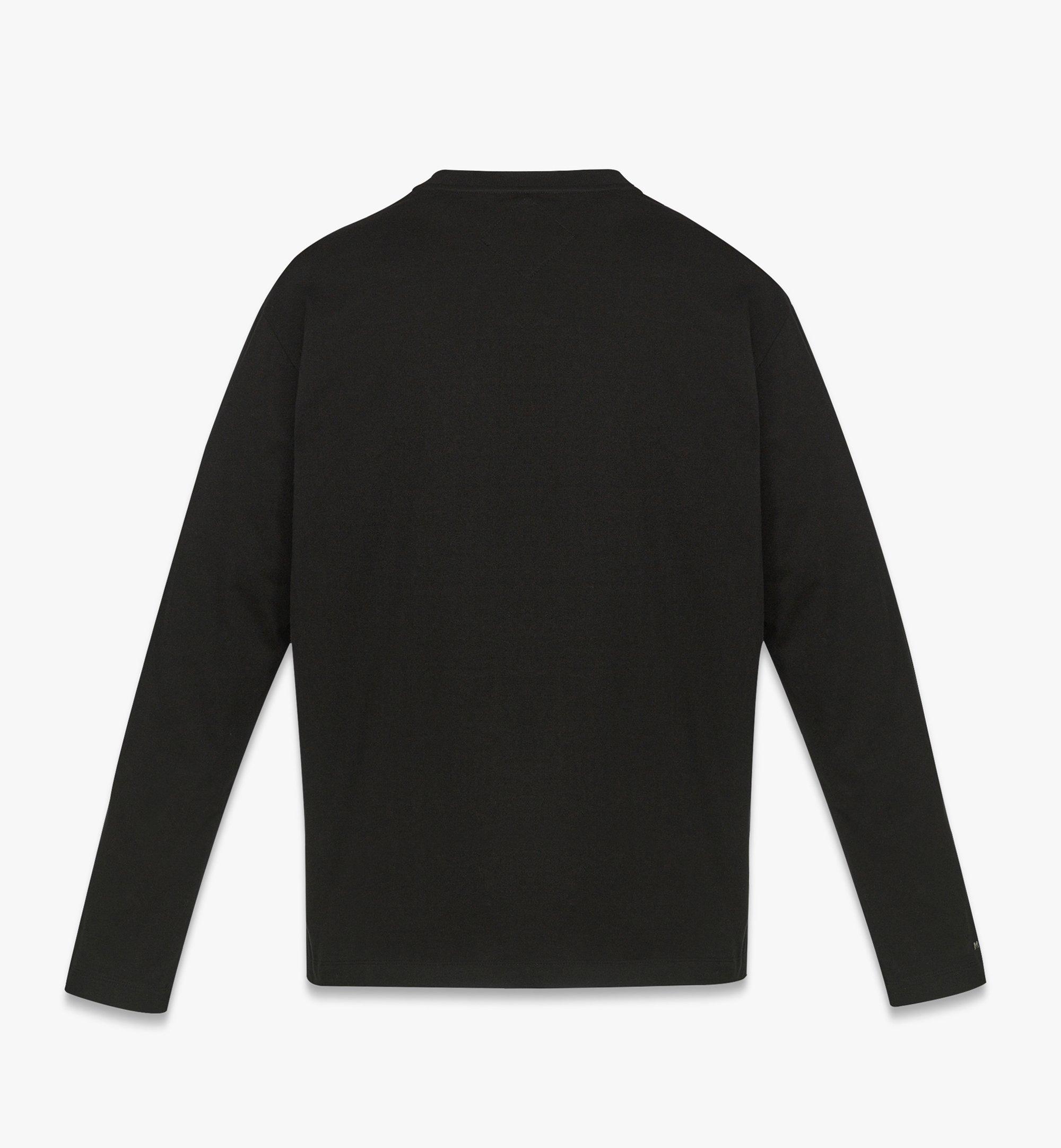 MCM Essential Laurel Logo Shirt in Organic Cotton Black MHTEABC01BK00L Alternate View 1