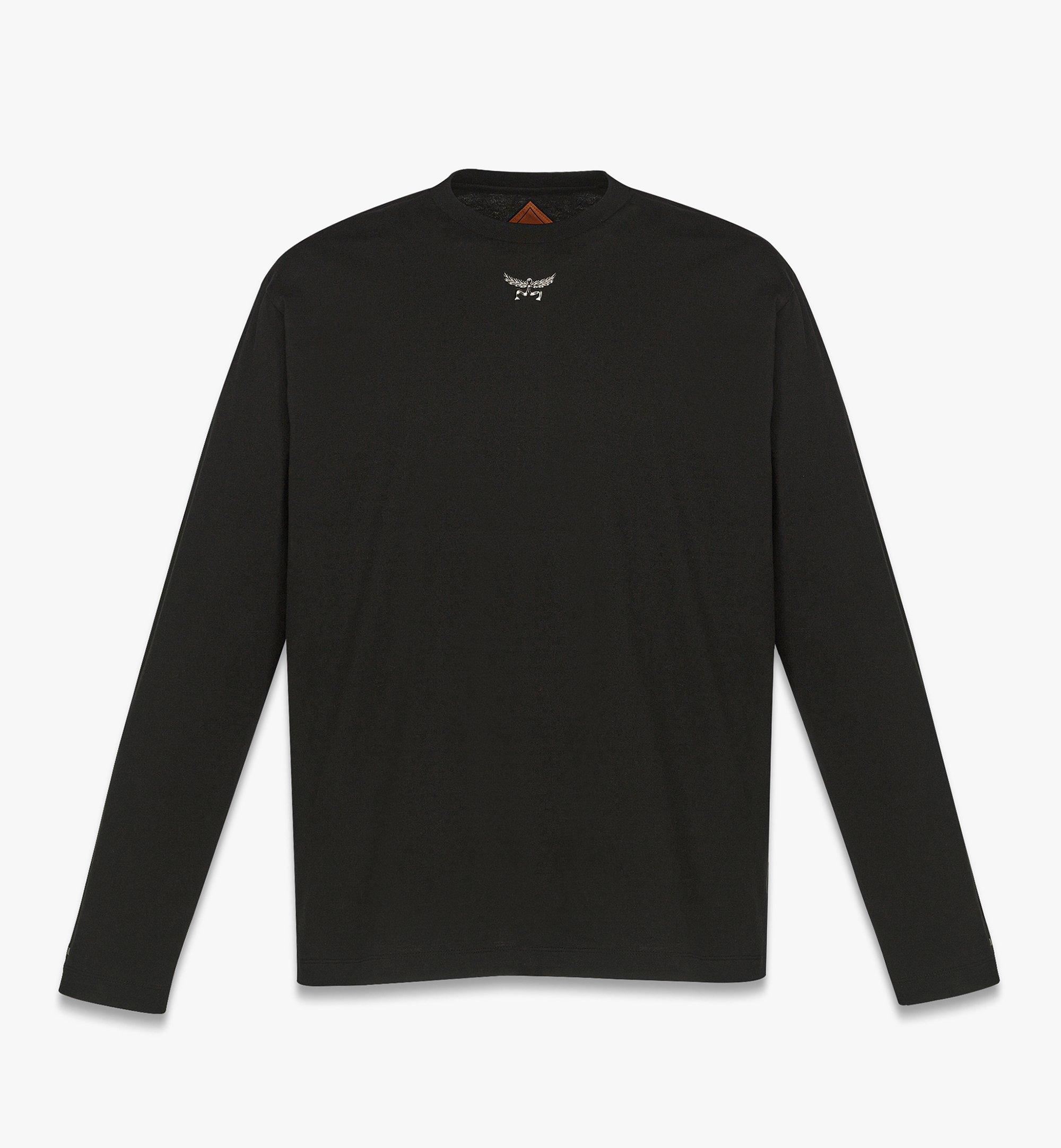 MCM Essential Laurel Logo Shirt in Organic Cotton Black MHTEABC01BK2XL Alternate View 1