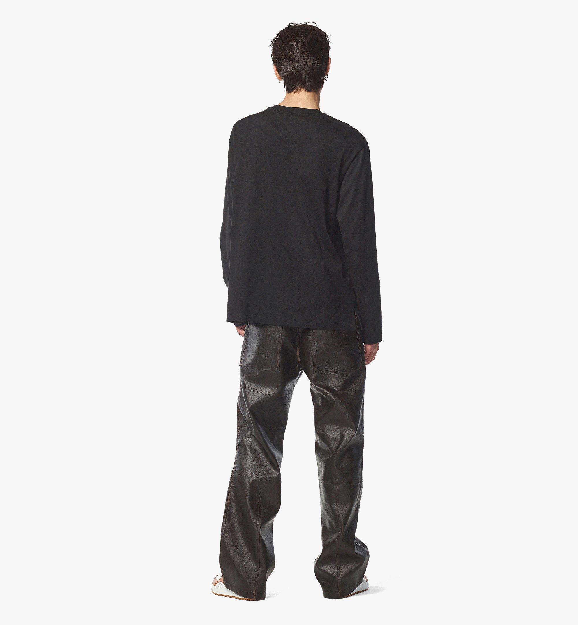 MCM Essential Laurel Logo Shirt in Organic Cotton Black MHTEABC01BK2XL Alternate View 2