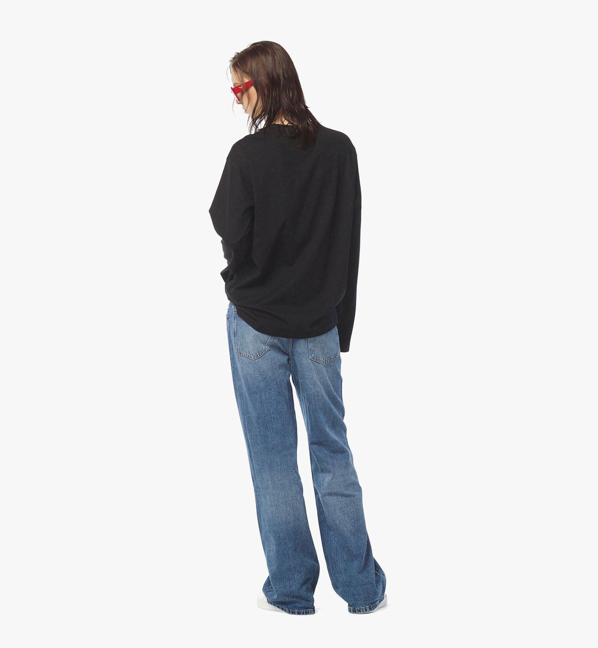 MCM Essential Laurel Logo Shirt in Organic Cotton Black MHTEABC01BK2XL Alternate View 4