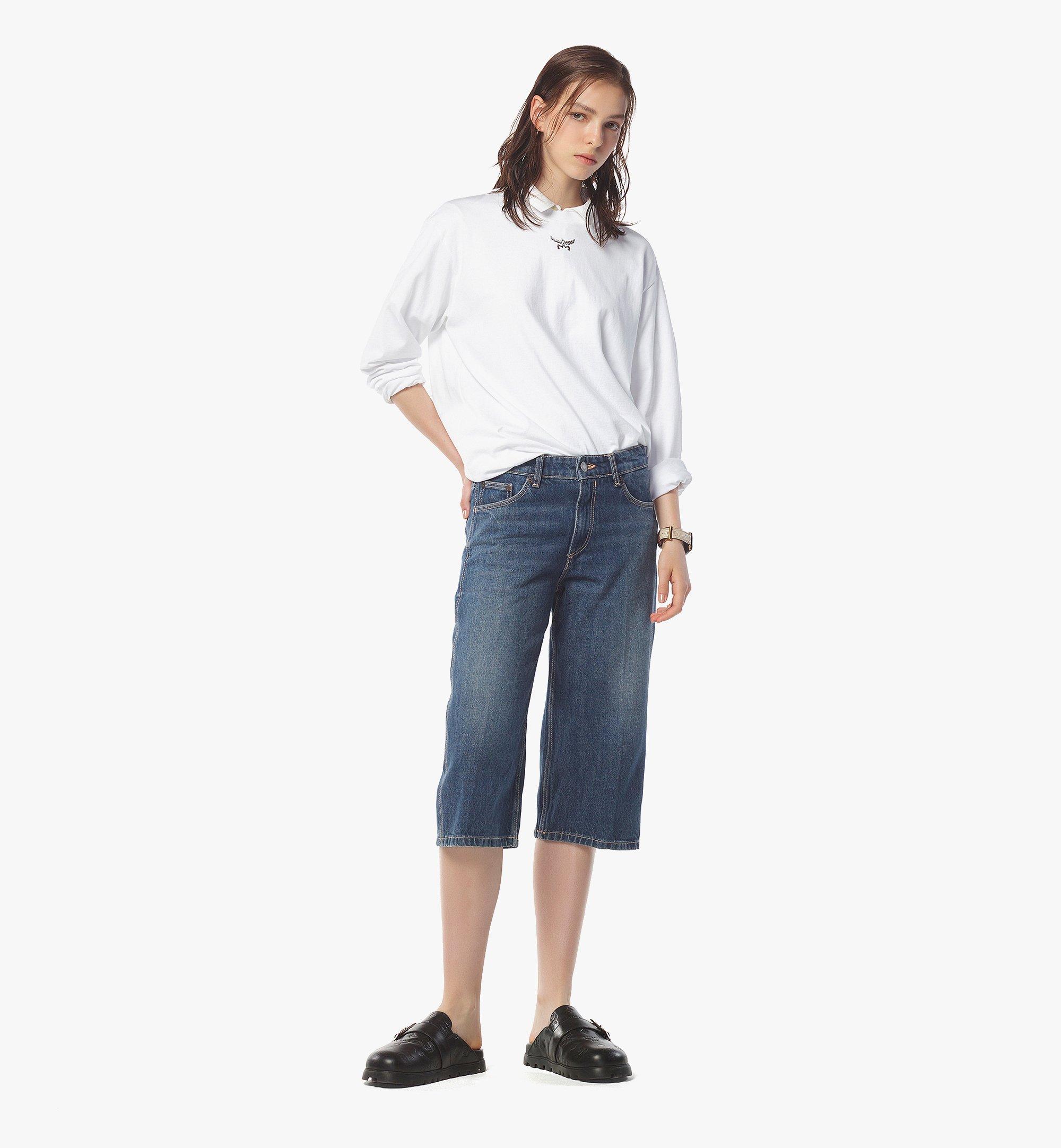 MCM Essential ローレル ロゴ シャツ - オーガニックコットン White MHTEABC01WT00L ほかの角度から見る 3