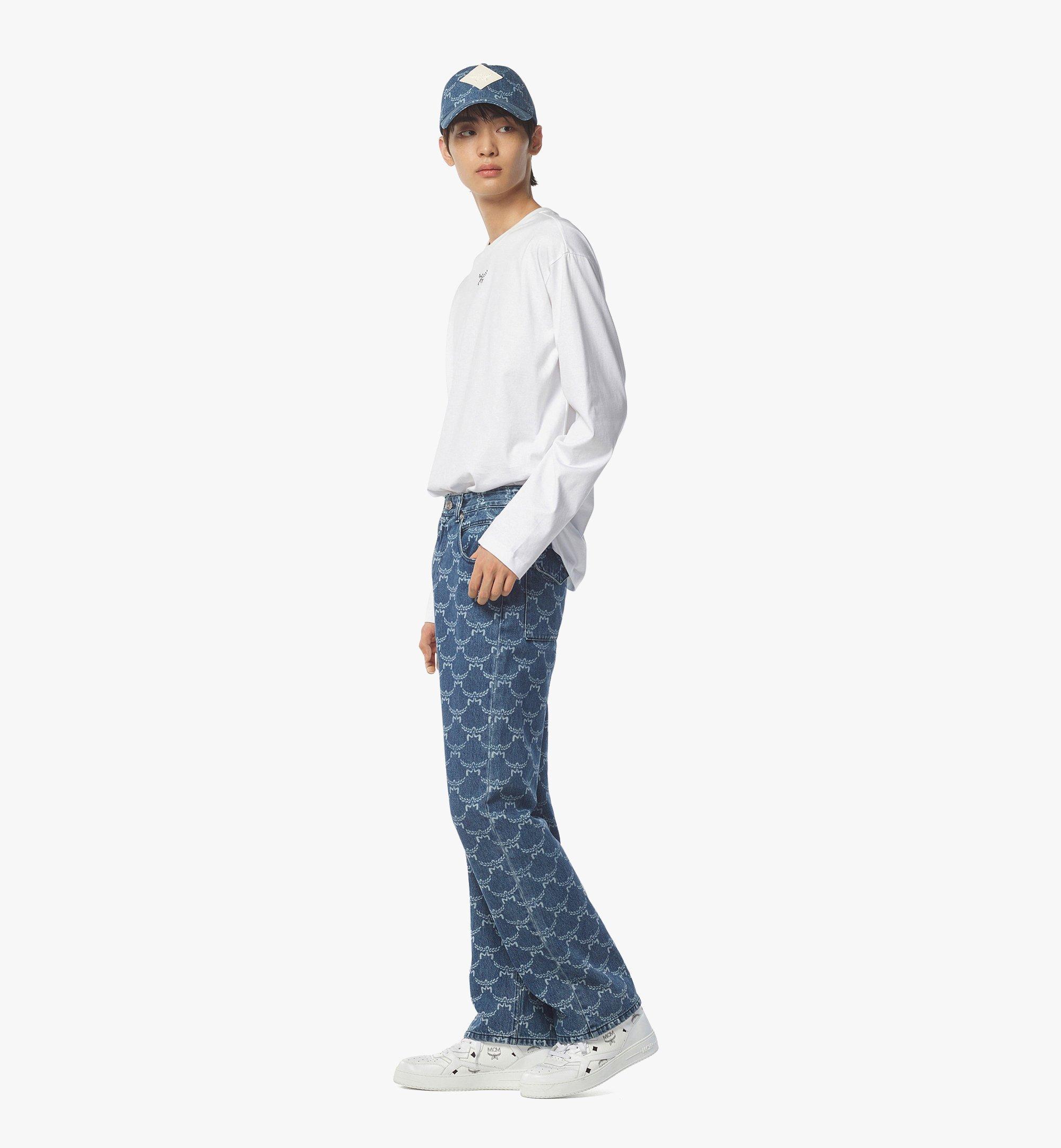 MCM Essential Laurel Logo Shirt in Organic Cotton White MHTEABC01WT00M Alternate View 2