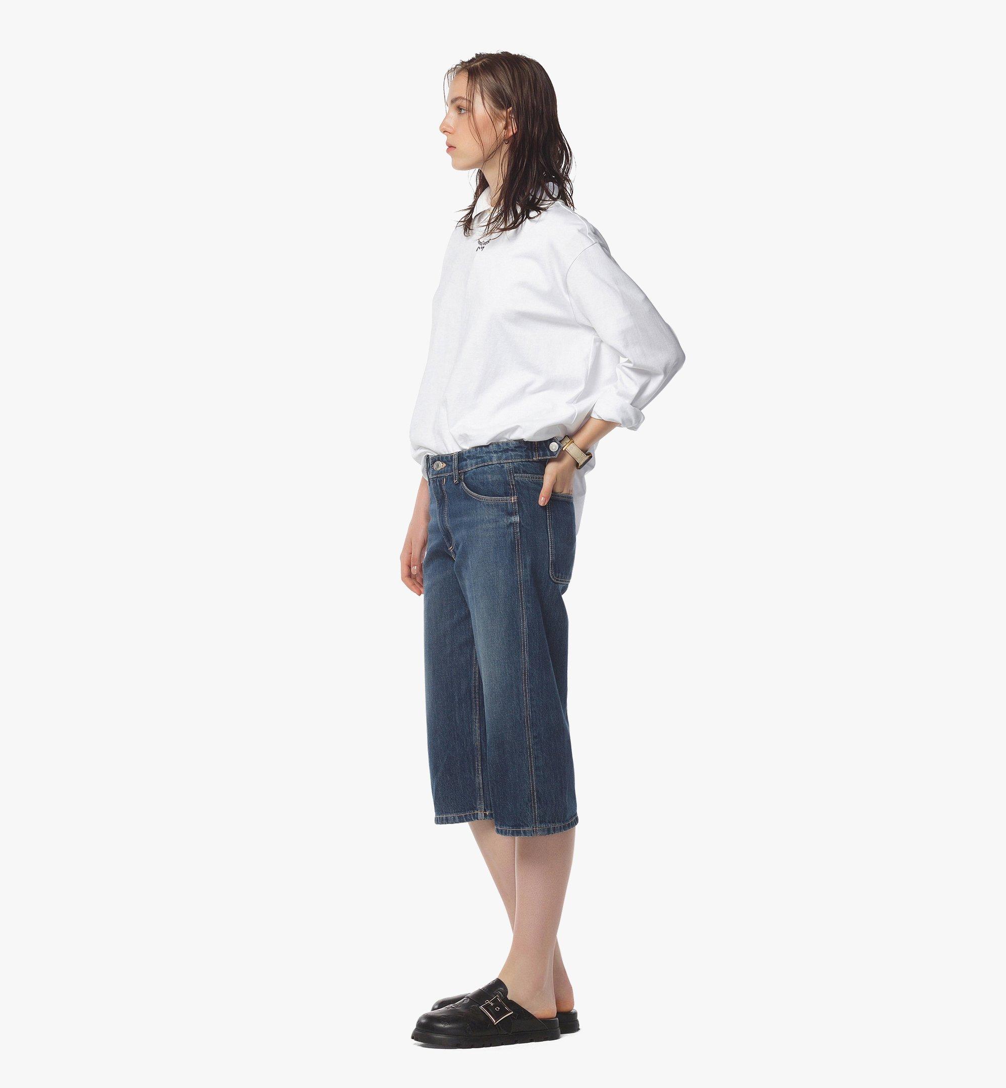 MCM Essential Laurel Logo Shirt in Organic Cotton White MHTEABC01WT0XL Alternate View 4