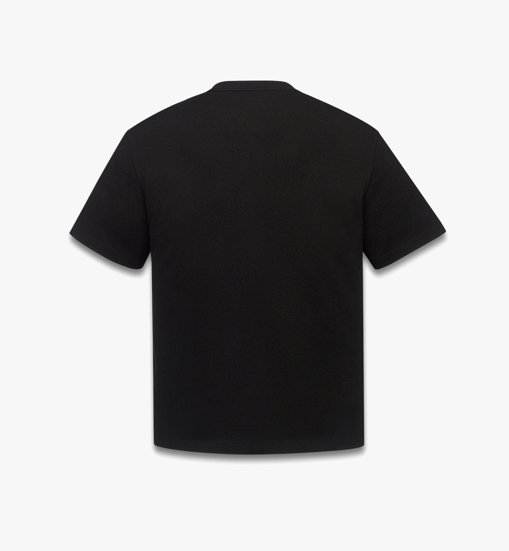 MCM Monogram Patch Pocket T-Shirt in Organic Cotton Black MHTEAMM07BD0XL Alternate View 1