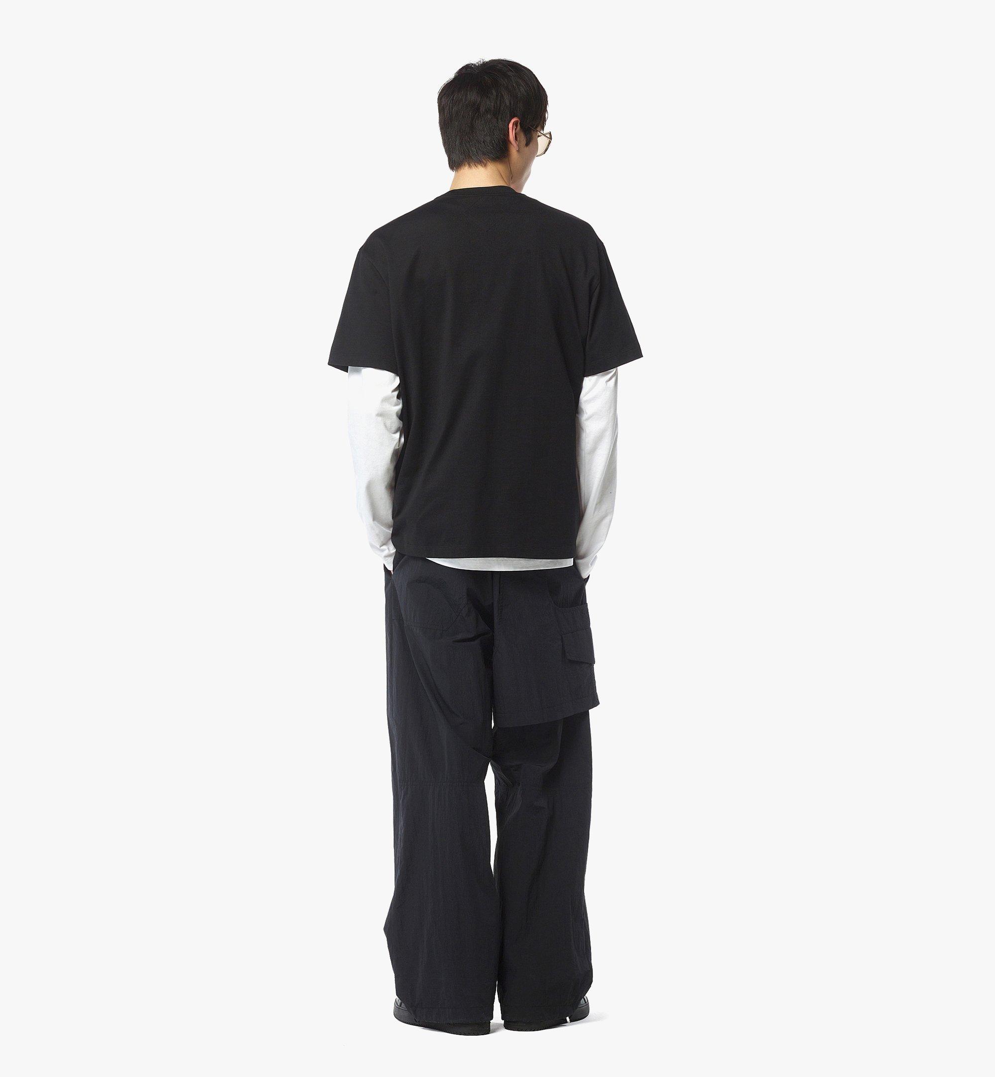 MCM Monogram Patch Pocket T-Shirt in Organic Cotton Black MHTEAMM07BK0XS Alternate View 3